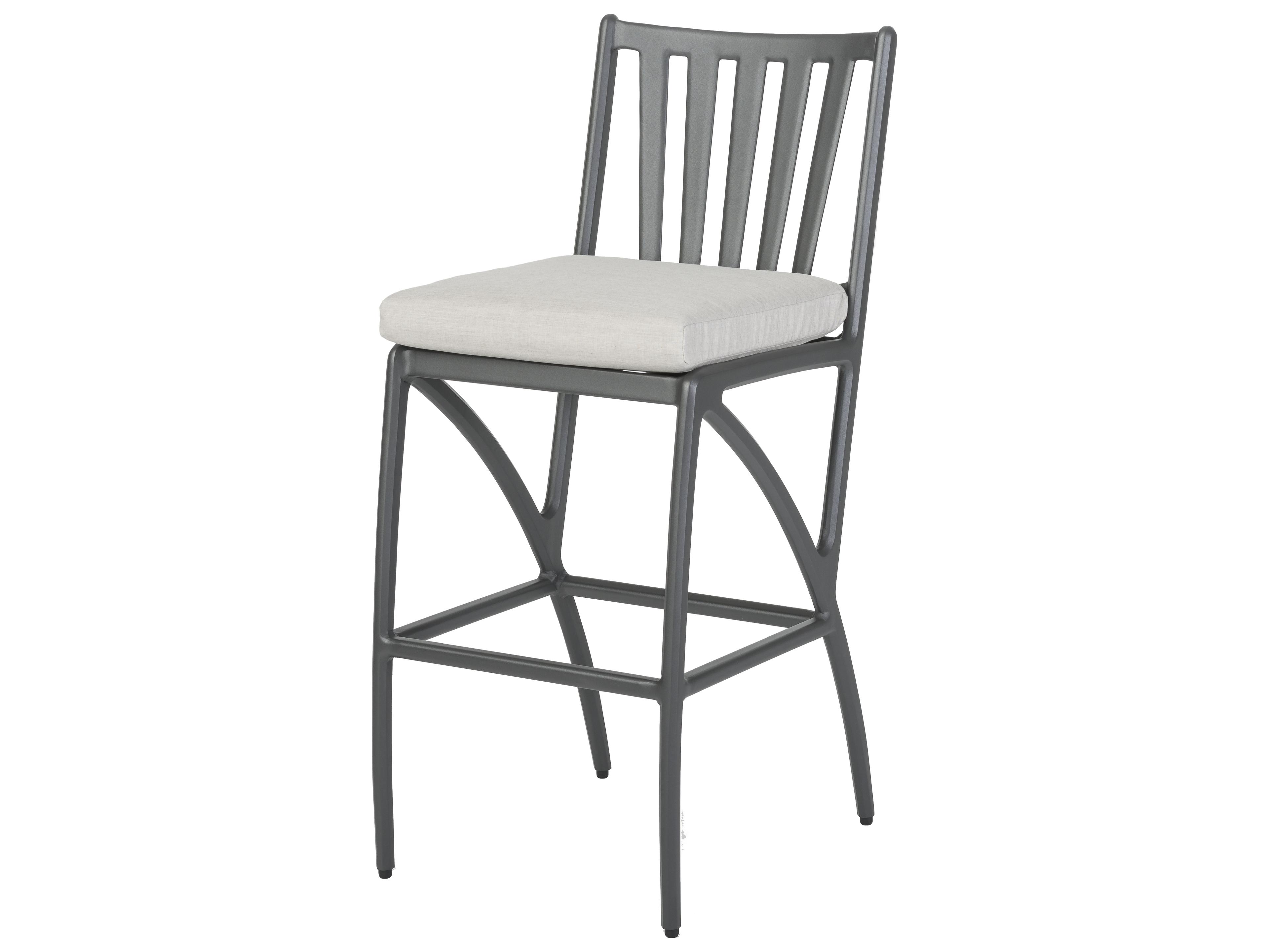 Amari Aluminum Carbon Stationary Outdoor Bar Stool - No Cushion