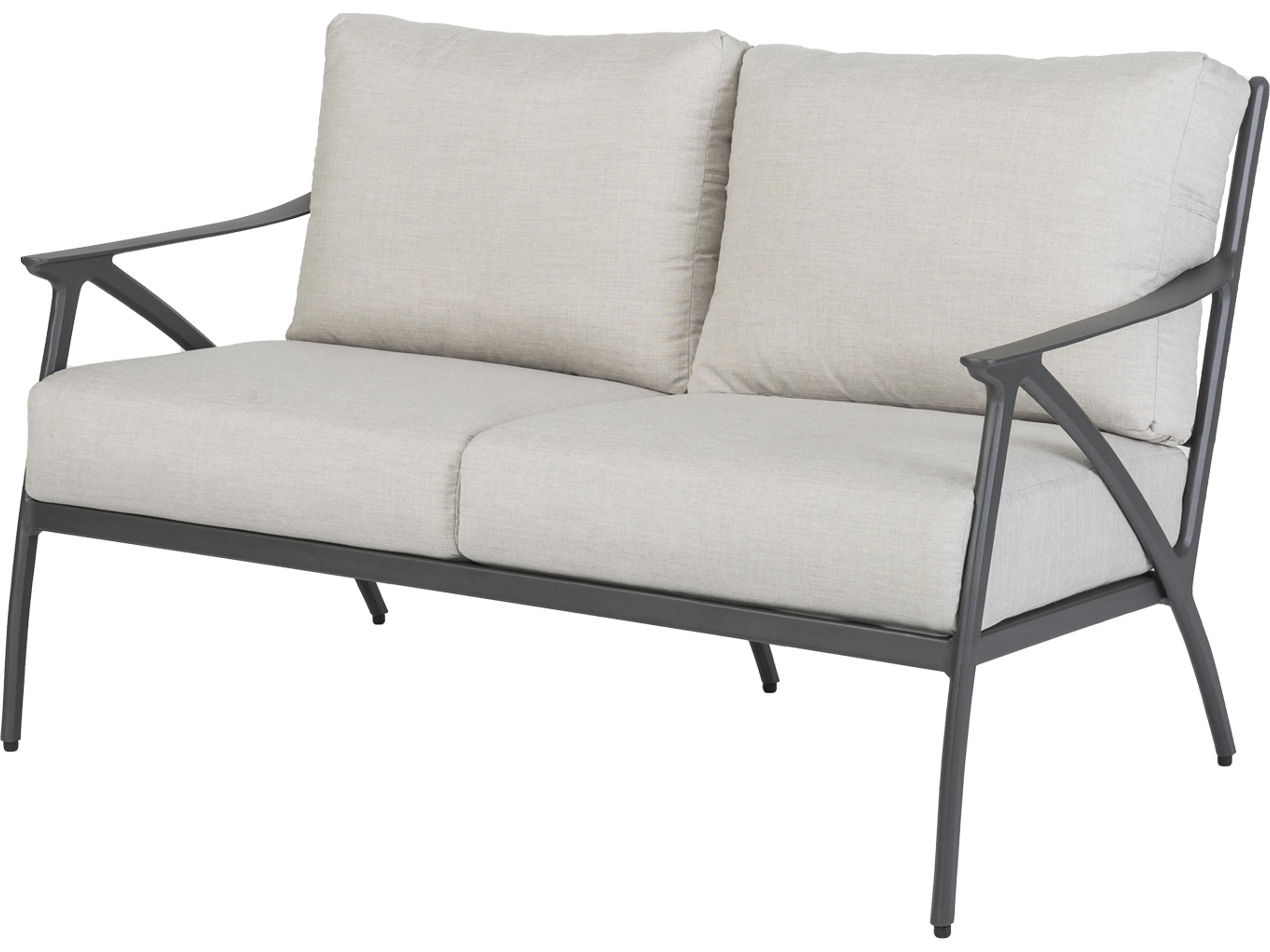 Amari Aluminum Carbon Outdoor Patio Loveseat