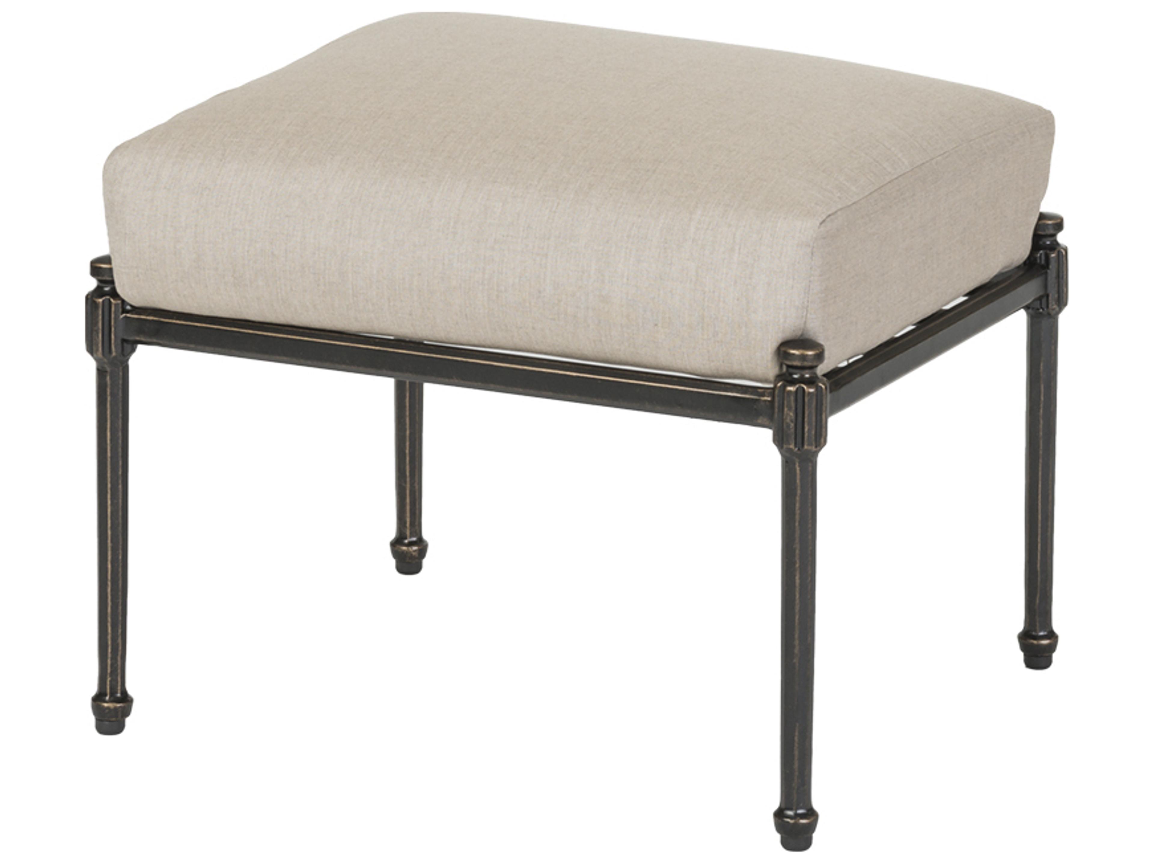 Morro Bay Cast Aluminum Outdoor Patio Ottoman
