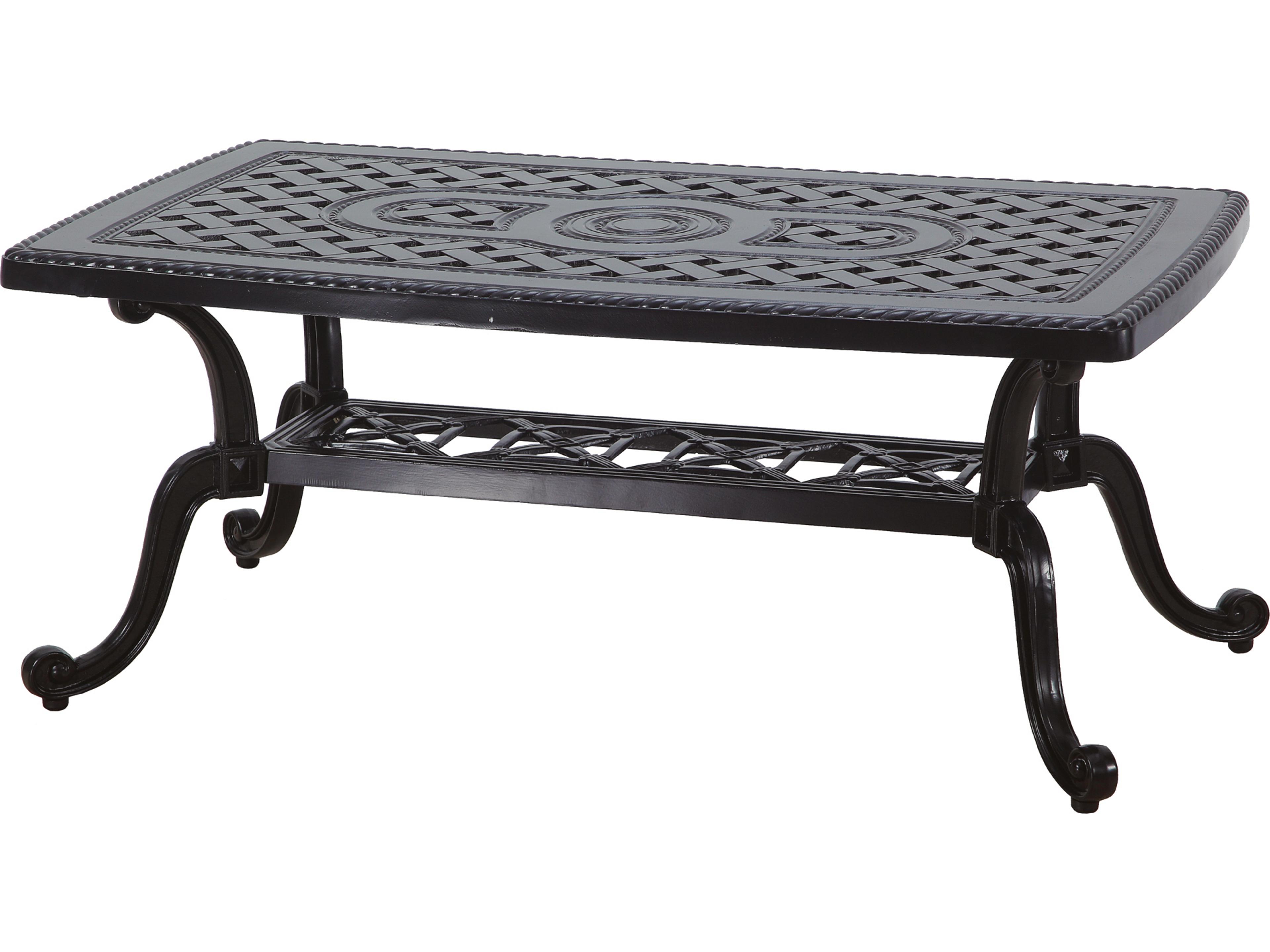 Grand Terrace Cast Aluminum Rectangular Outdoor Coffee Table