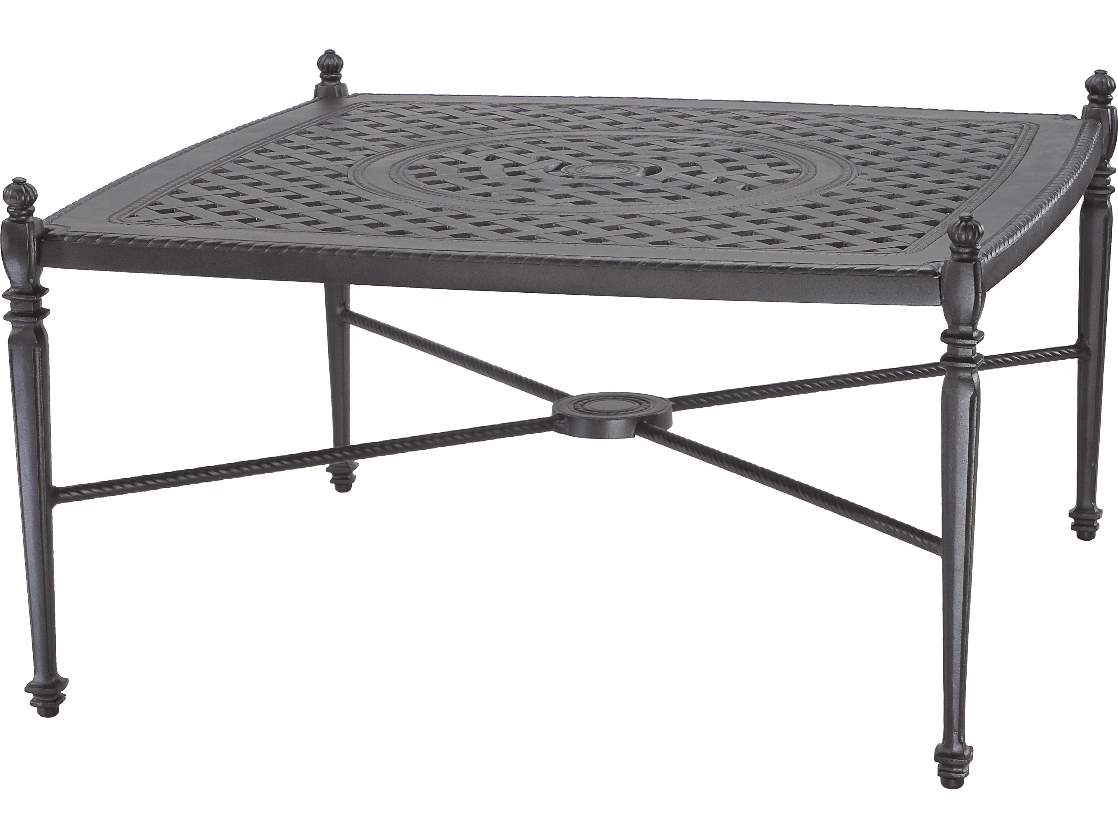 Grand Terrace Cast Aluminum Square Patio Coffee Table