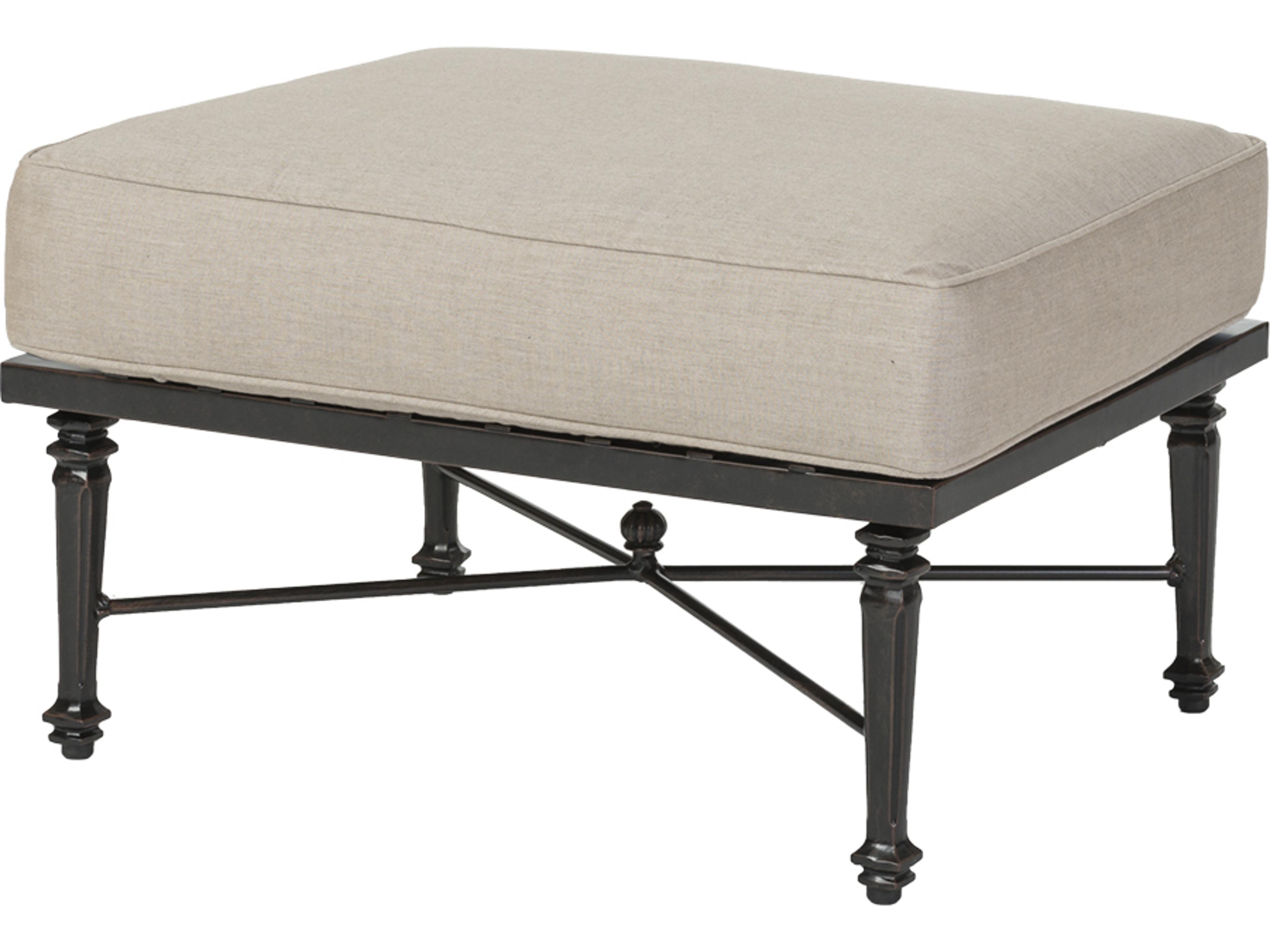 Grand Terrace Cast Aluminum Sectional Outdoor Patio Ottoman