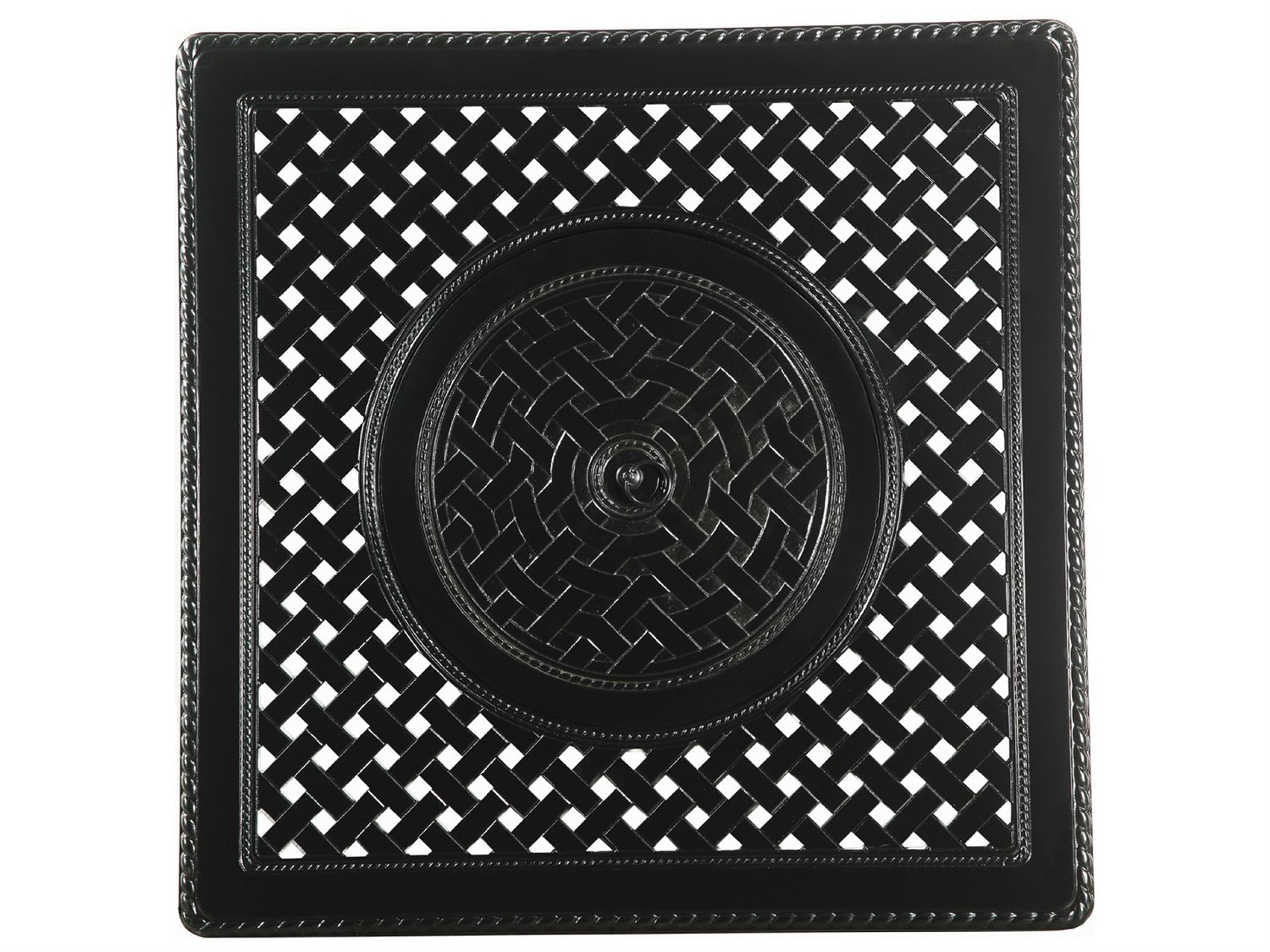 Grand Terrace Aluminum Square Fire Pit Table Top