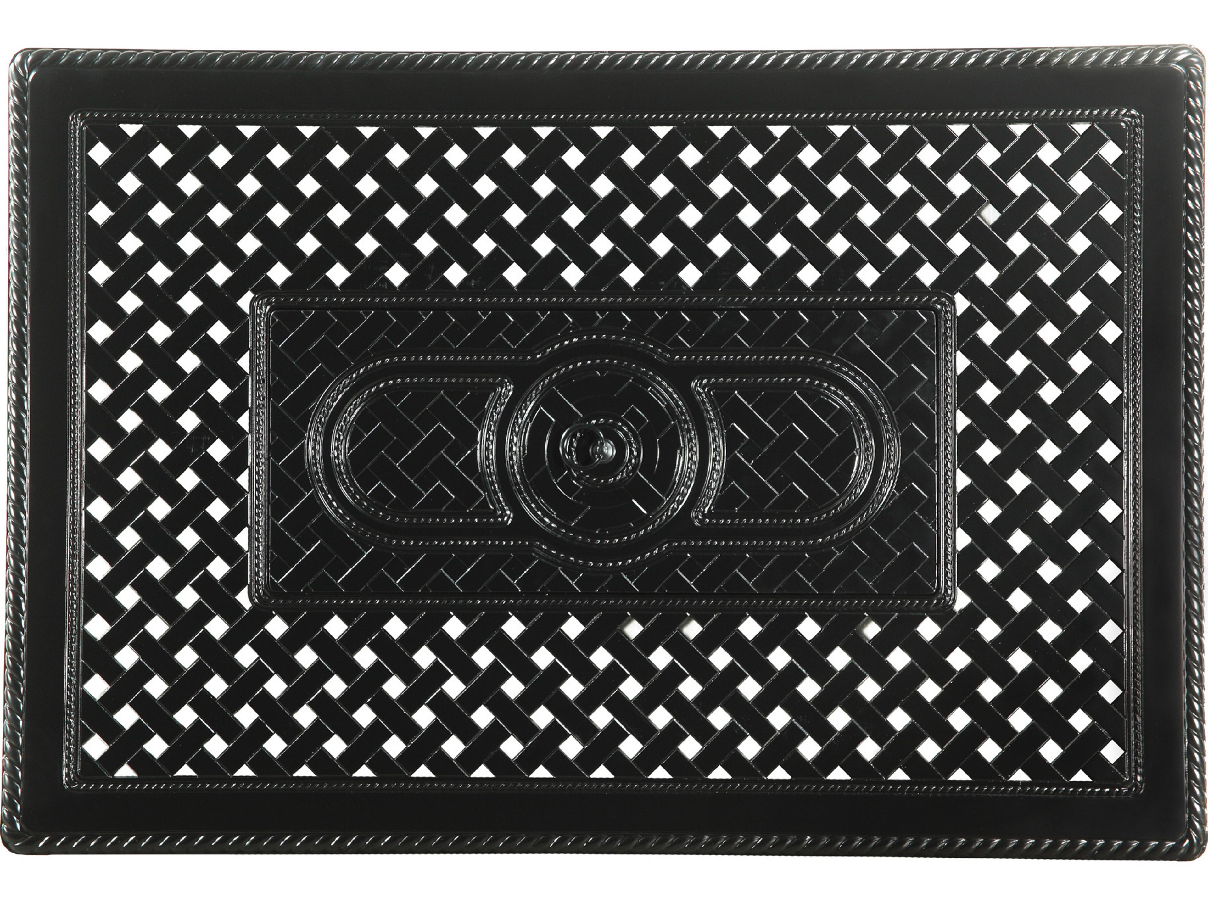 Grand Terrace Cast Aluminum Rectangular Gas Fire Pit Top