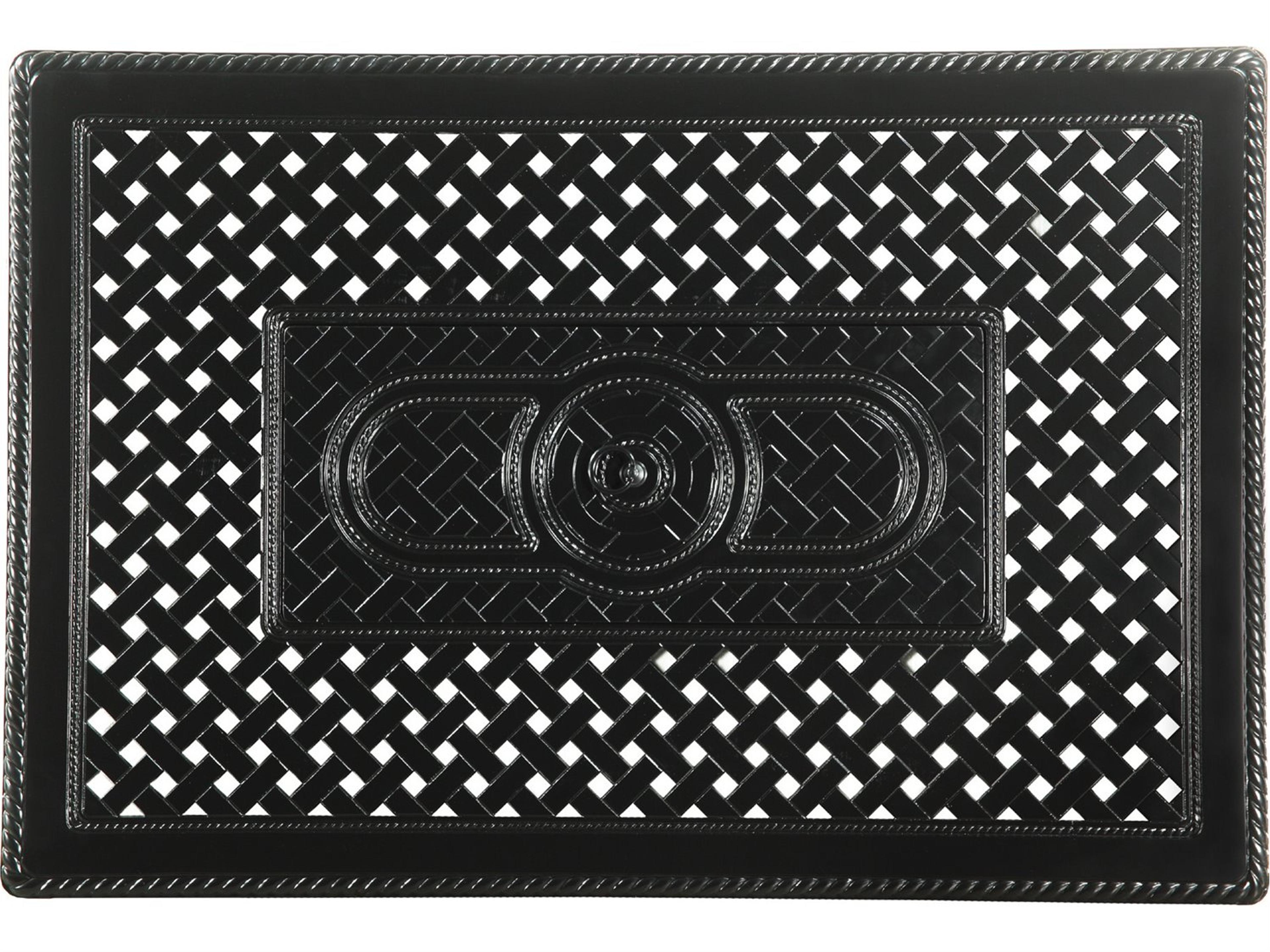 Grand Terrace Table Cast Aluminum Rectangular Fire Pit Table Top