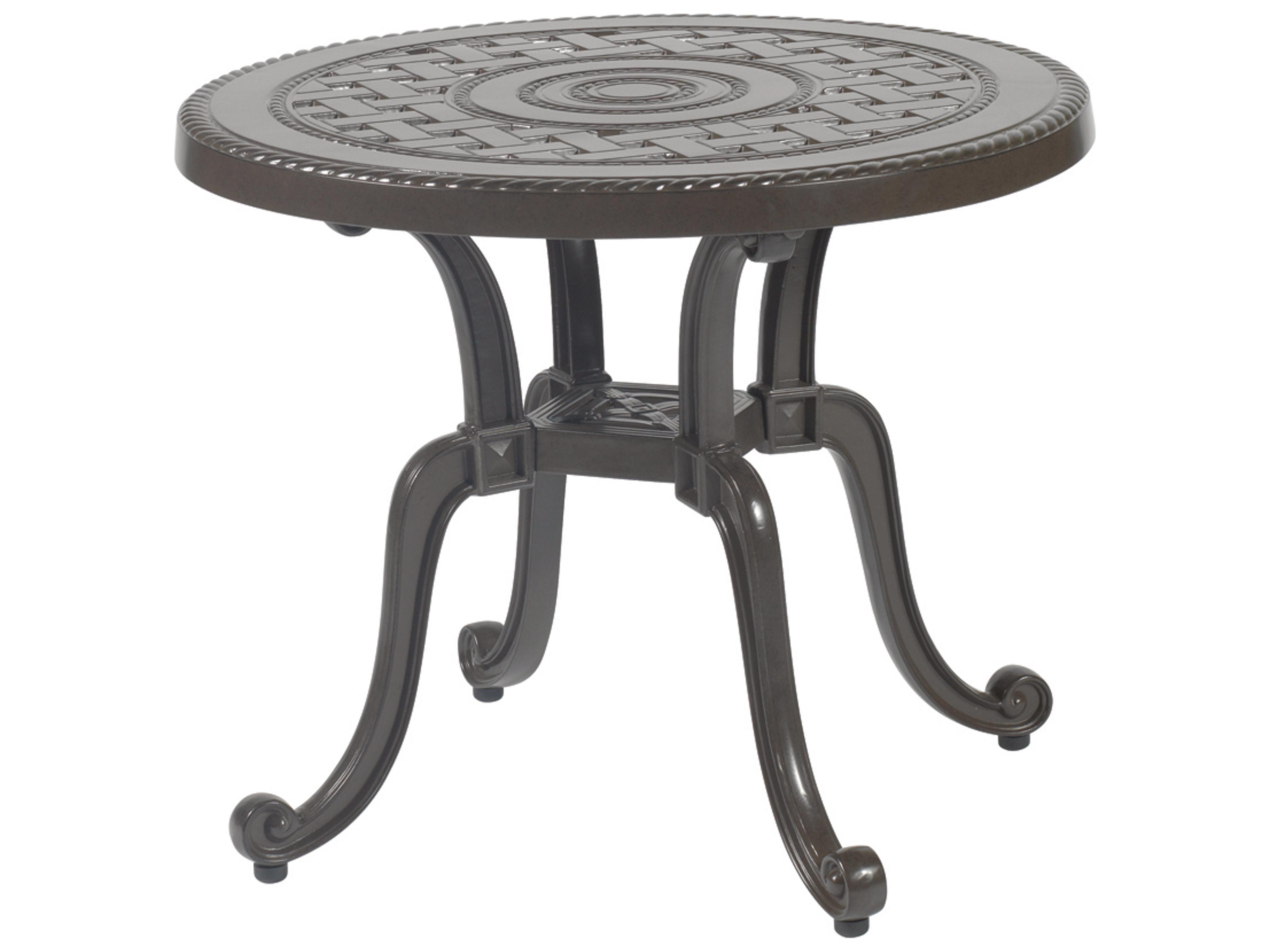 Grand Terrace Cast Aluminum Round Patio End Table