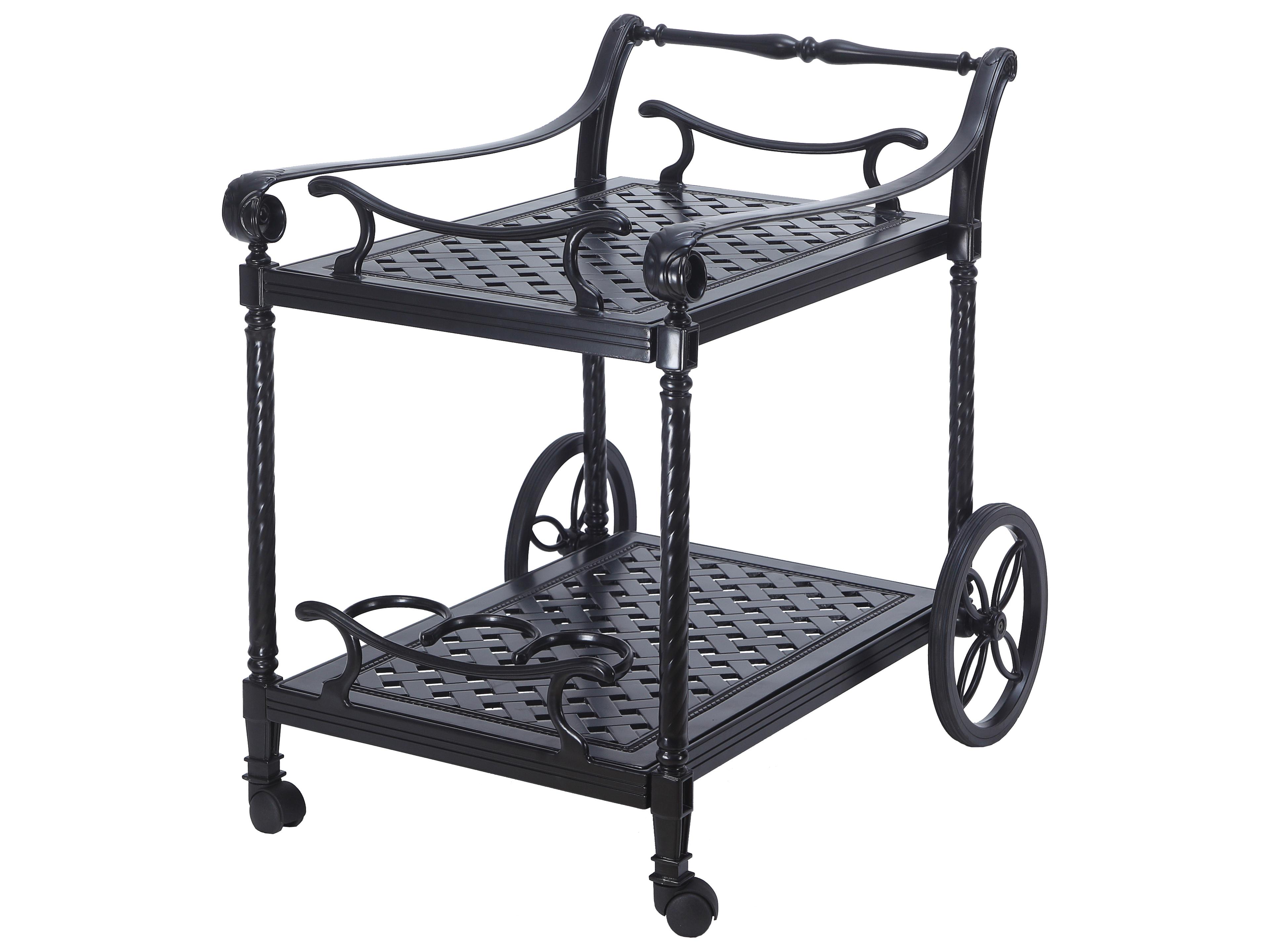 Grand Terrace Accessories Cast Aluminum Serving Cart - Welded