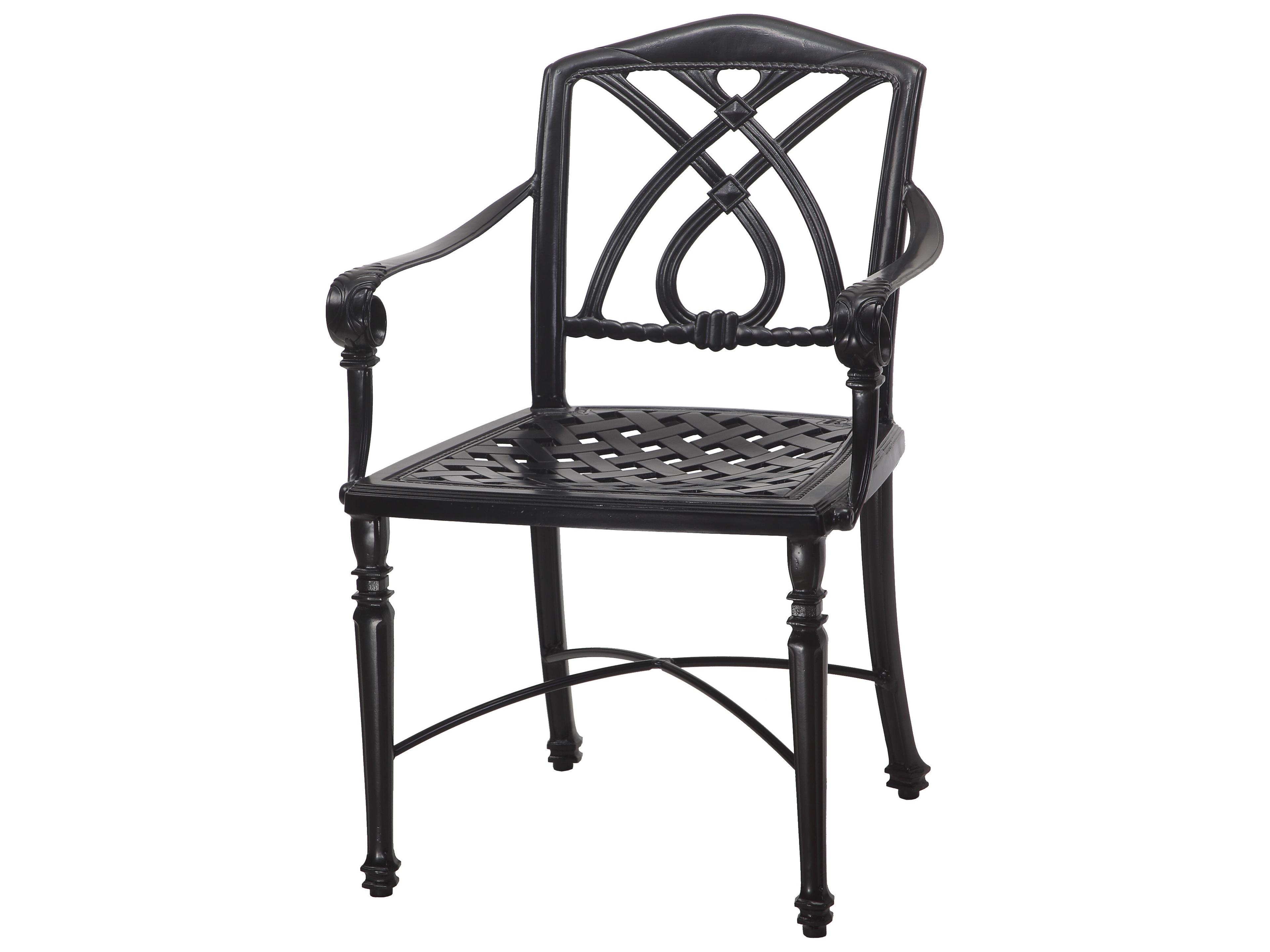 Terrace Cast Aluminum Cafe Chair With Arms - Knock Down
