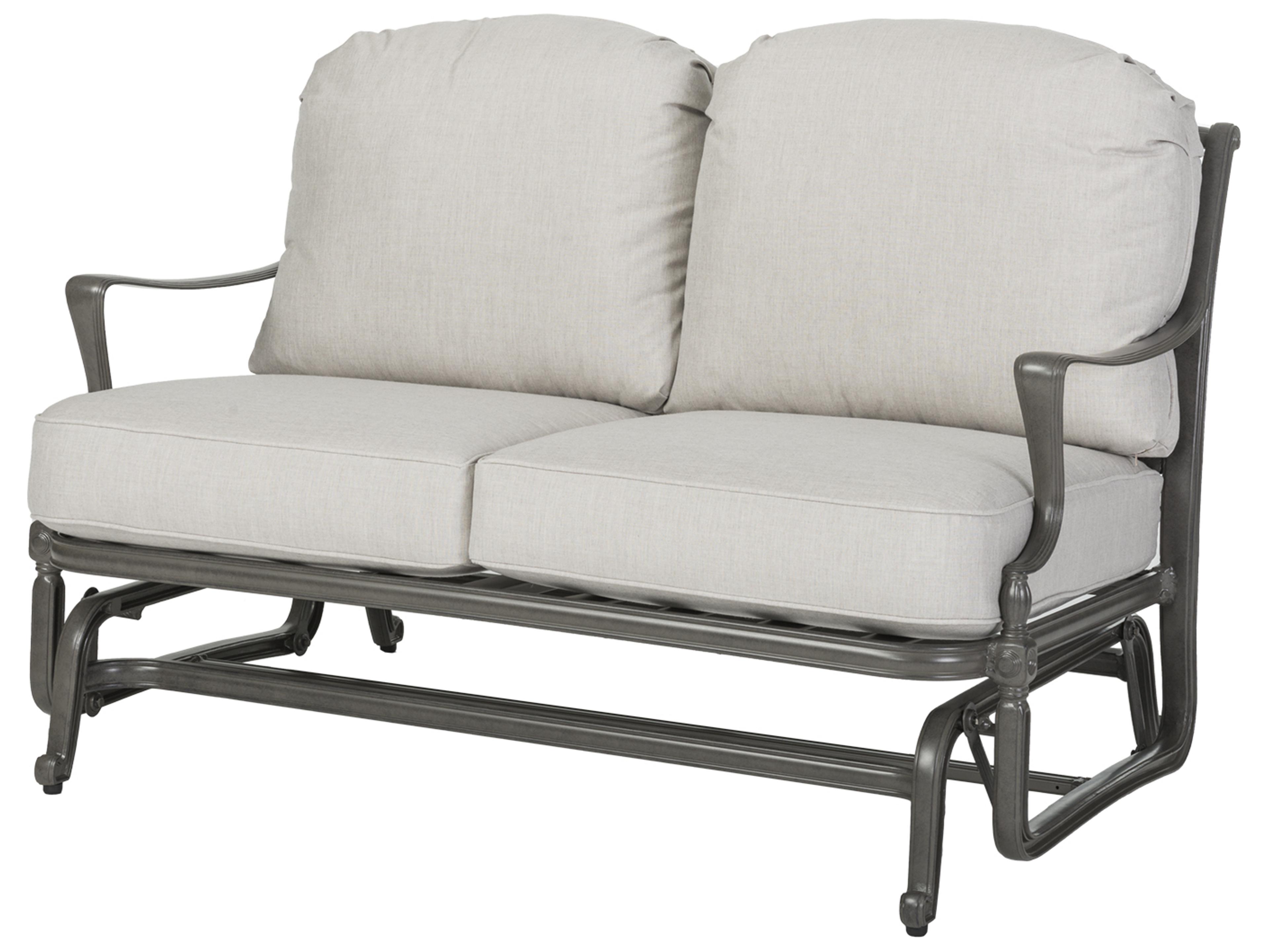 Bel Air Cast Aluminum Glider Outdoor Loveseat