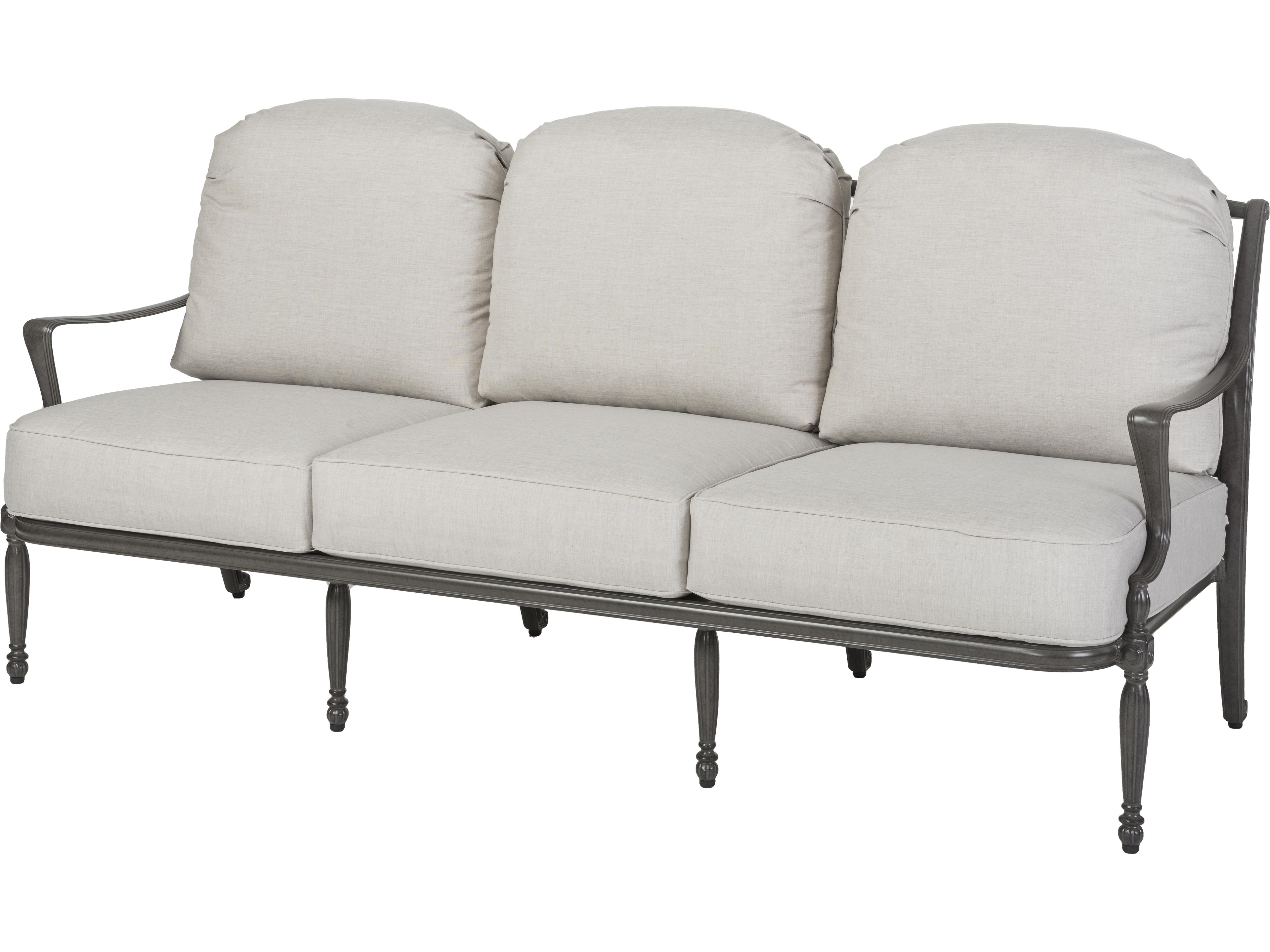 Bel Air Cast Aluminum Outdoor Patio Sofa - No Cushion