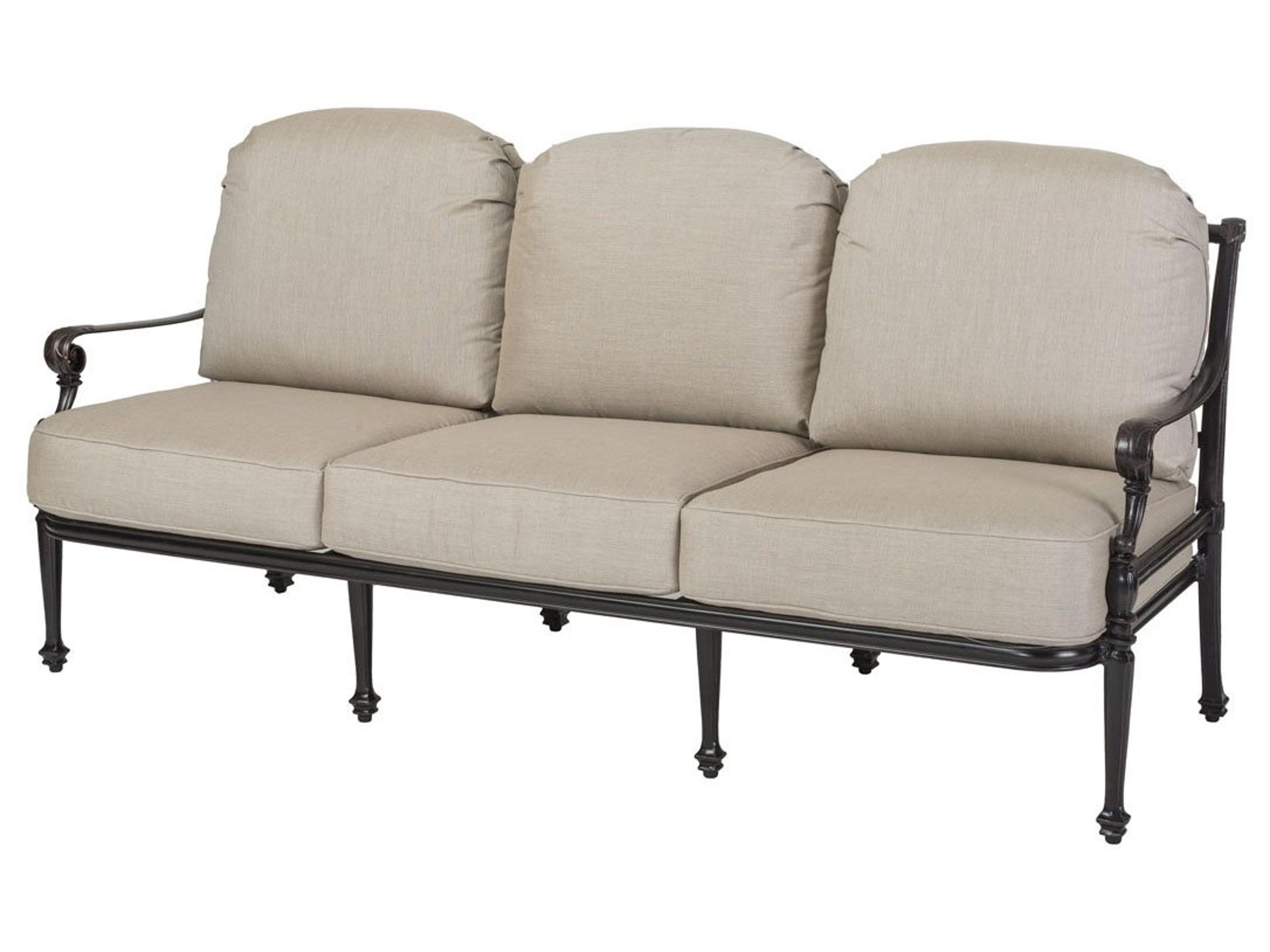 Grand Terrace Cast Aluminum Patio Sofa - No Cushion