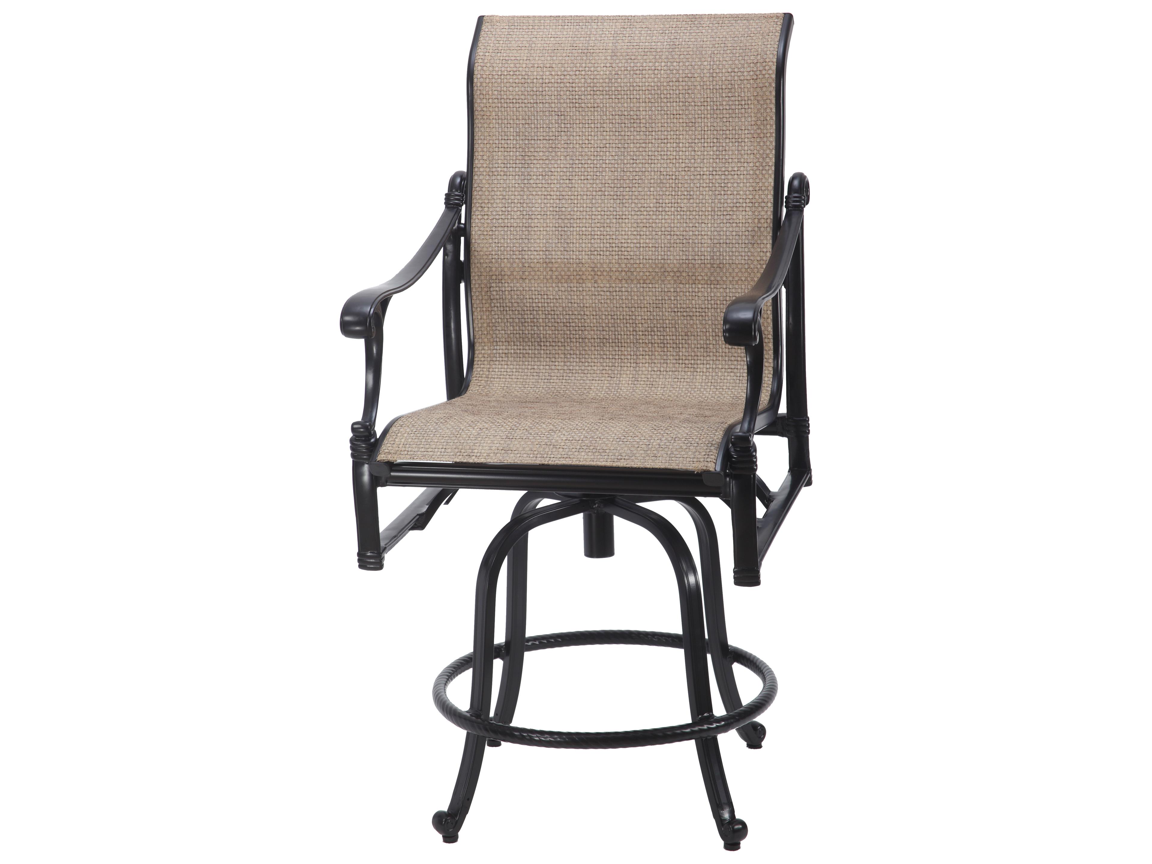 Michigan Sling Cast Aluminum Swivel Balcony Stool