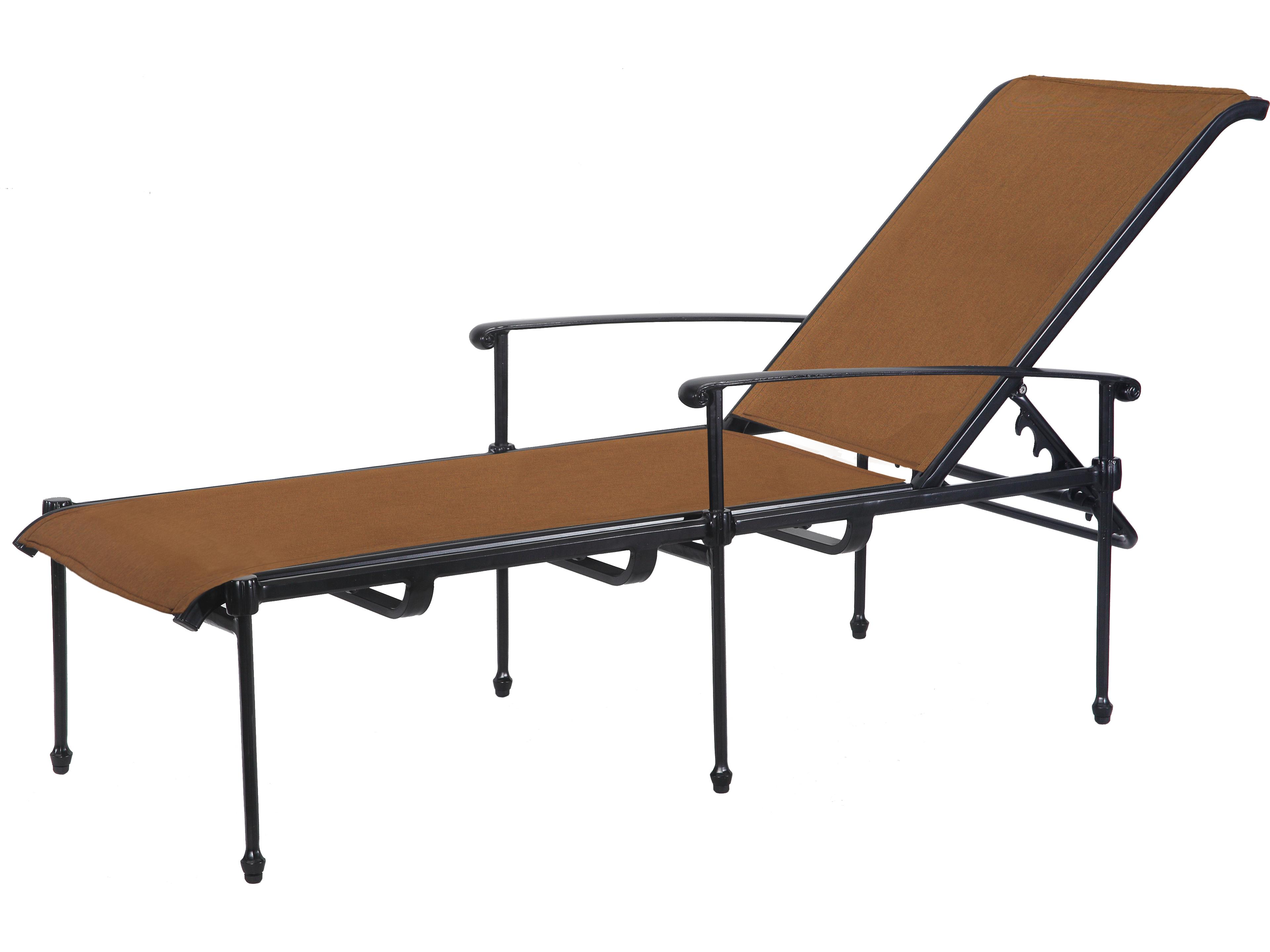 Morro Bay Padded Sling Cast Aluminum Patio Chaise Lounge