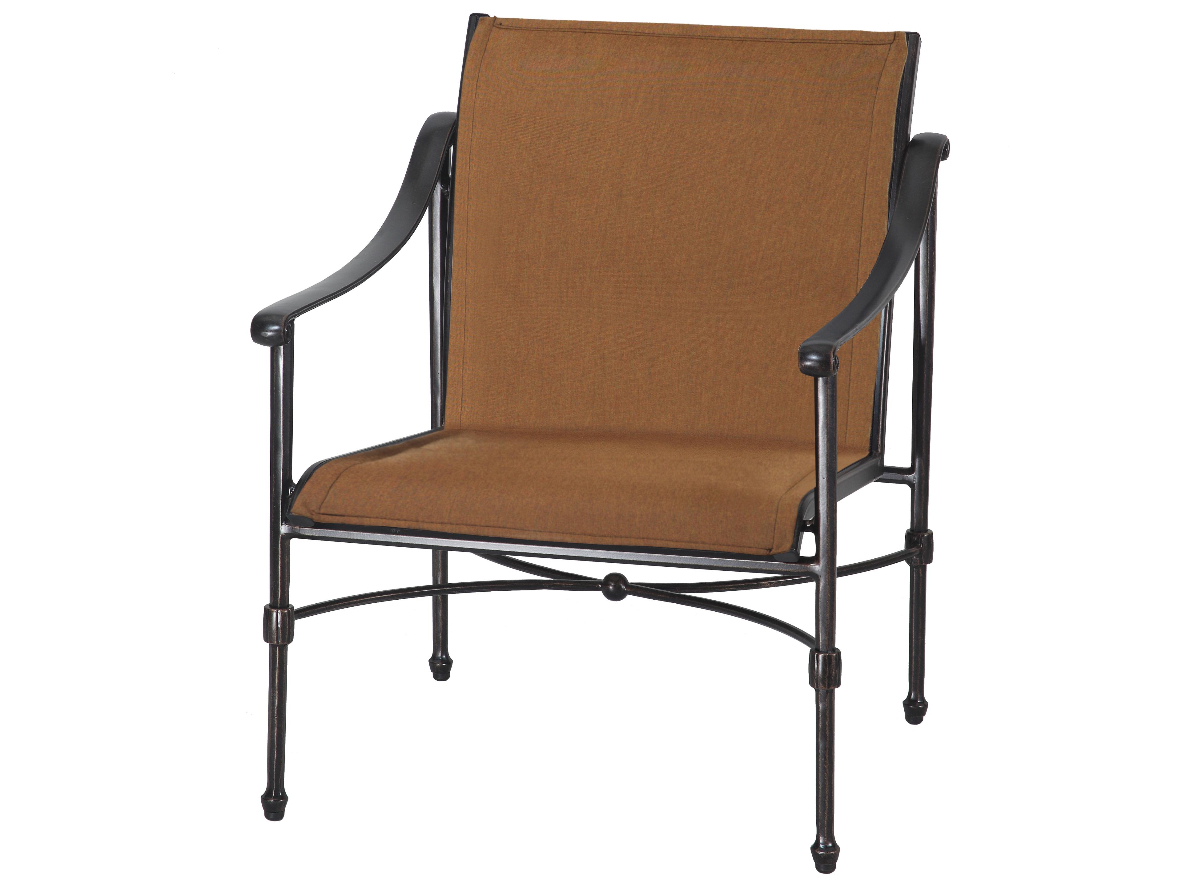 Morro Bay Padded Sling Cast Aluminum Outdoor Patio Lounge Chair