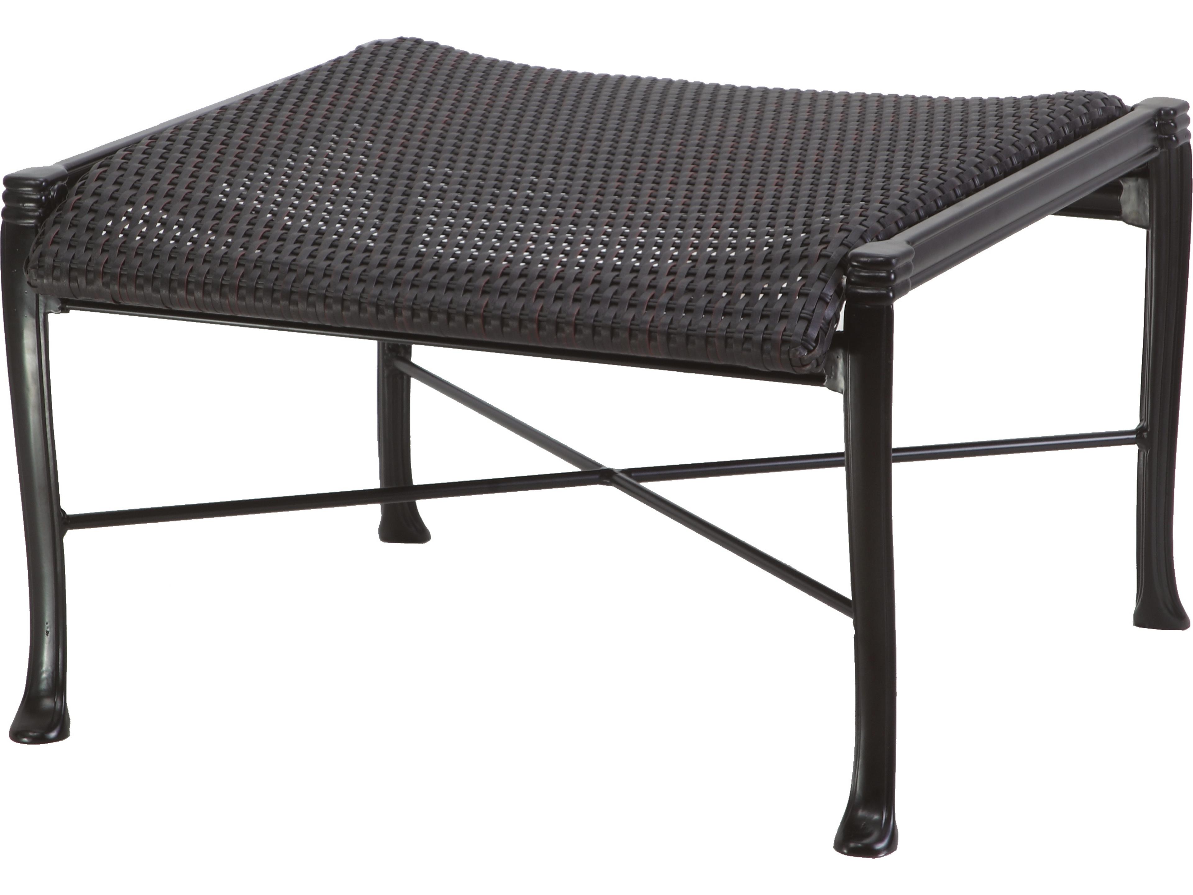 Michigan Woven Cast Aluminum Outdoor Patio Ottoman