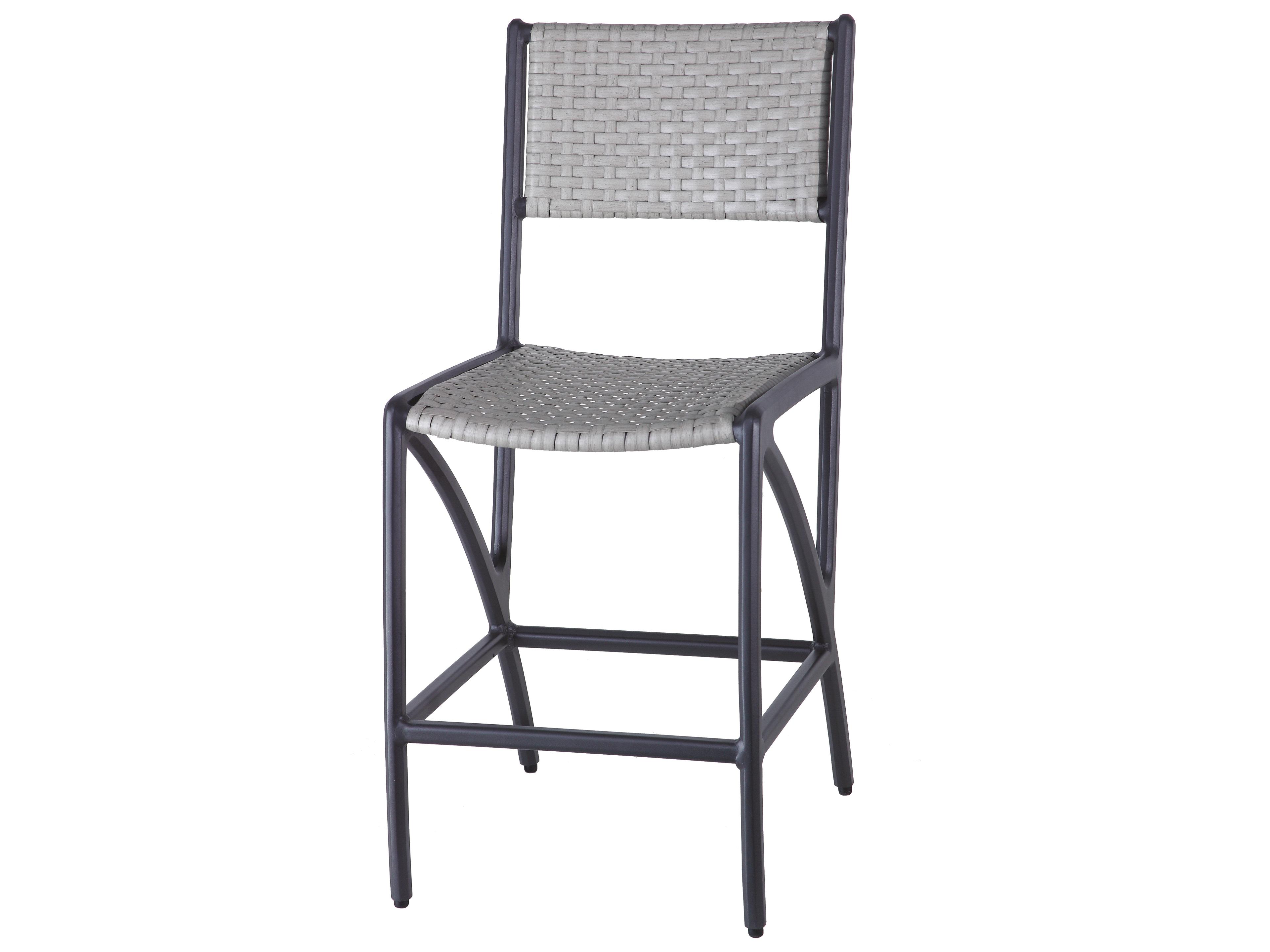 Amari Woven Aluminum Carbon Stationary Patio Counter Stool