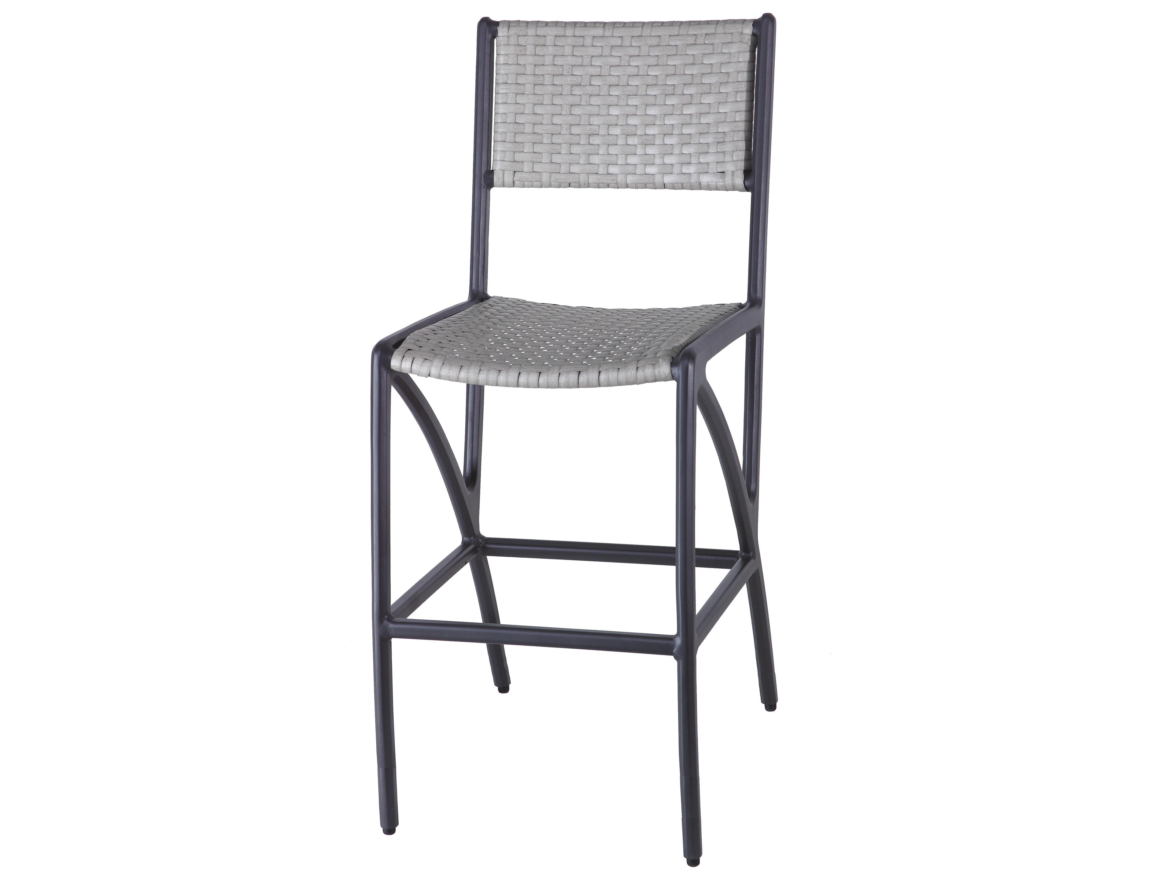 Amari Woven Aluminum Carbon Stationary Outdoor Bar Stool