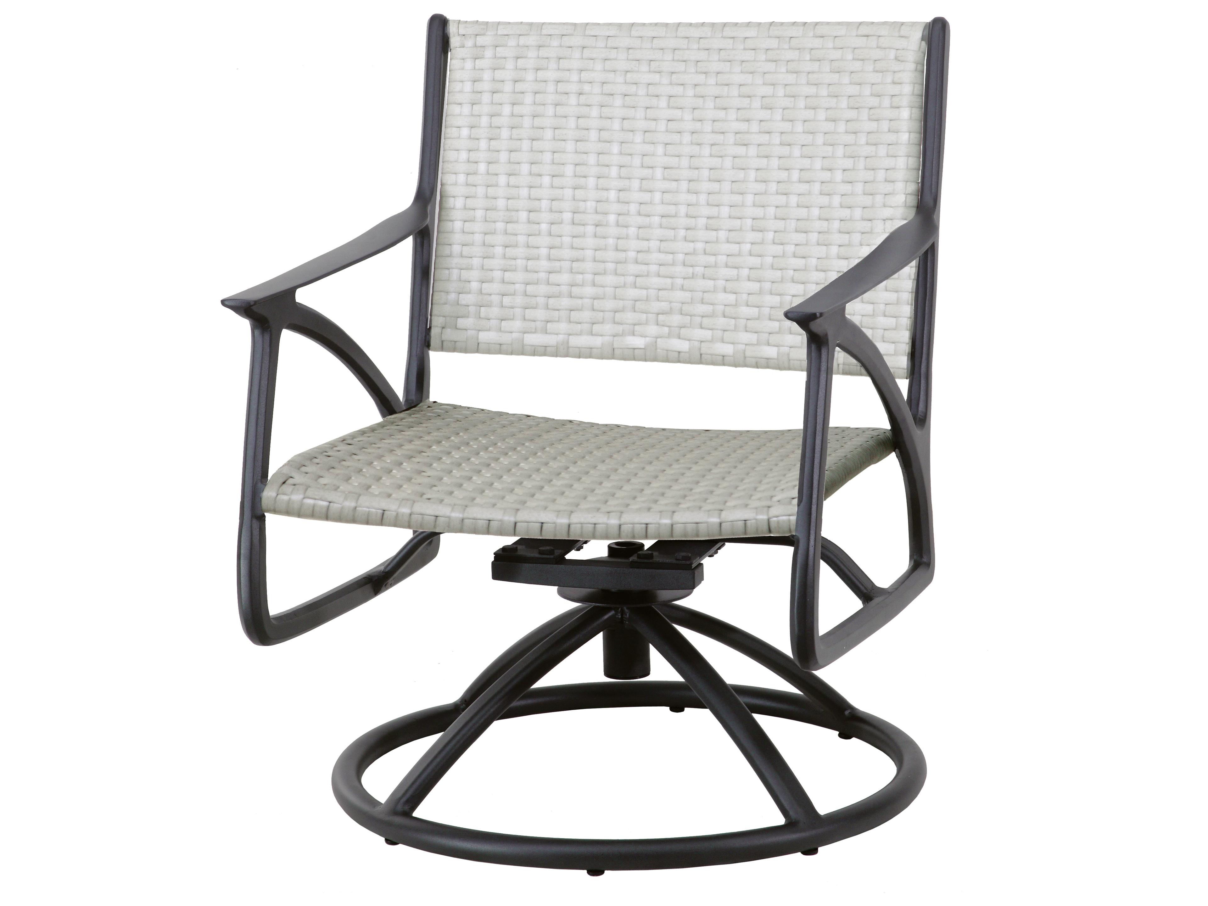 Amari Woven Aluminum Carbon Swivel Rocker Outdoor Patio Lounge Chair