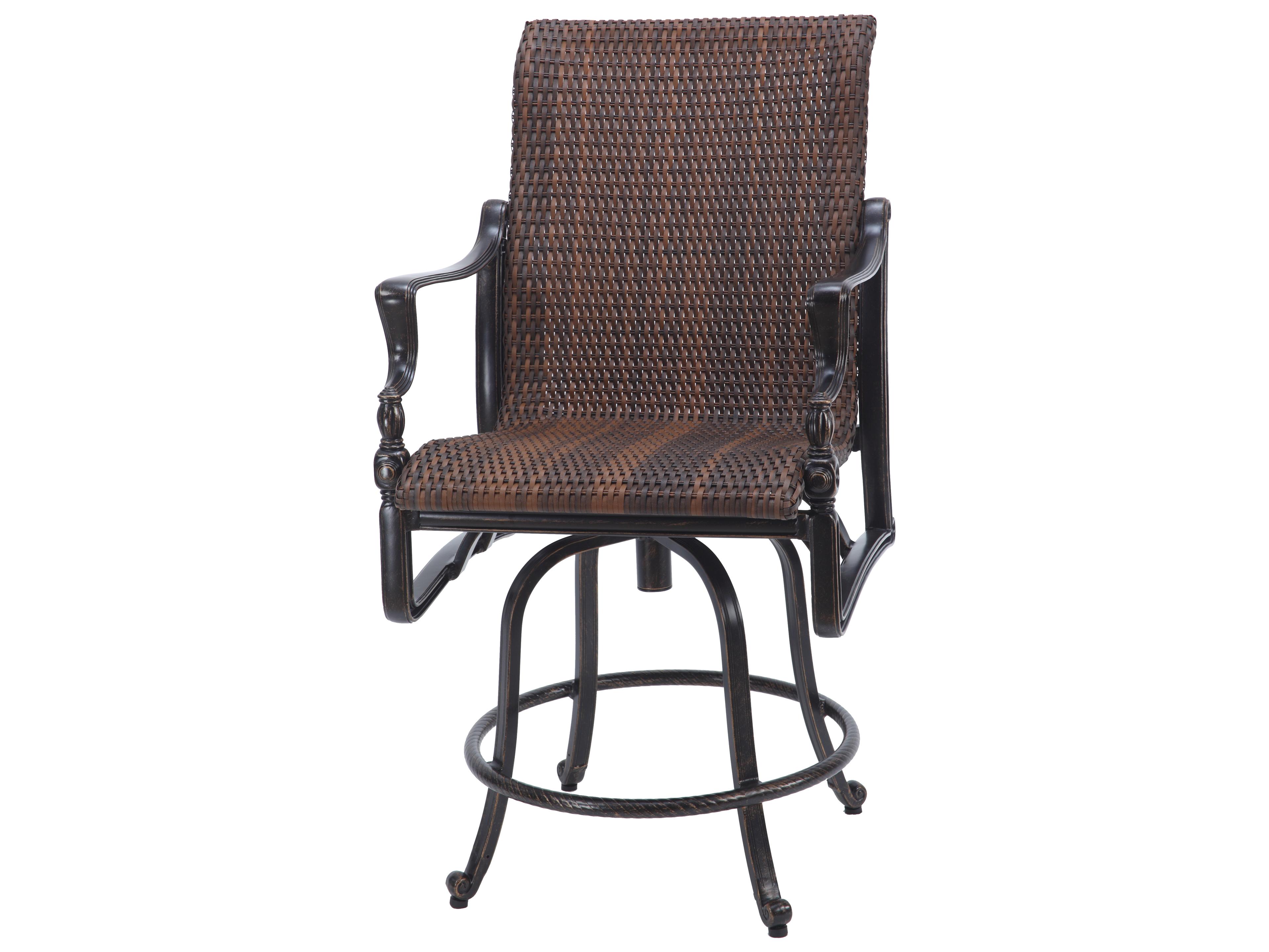 Bel Air Woven Cast Aluminum Swivel Outdoor Counter Stool