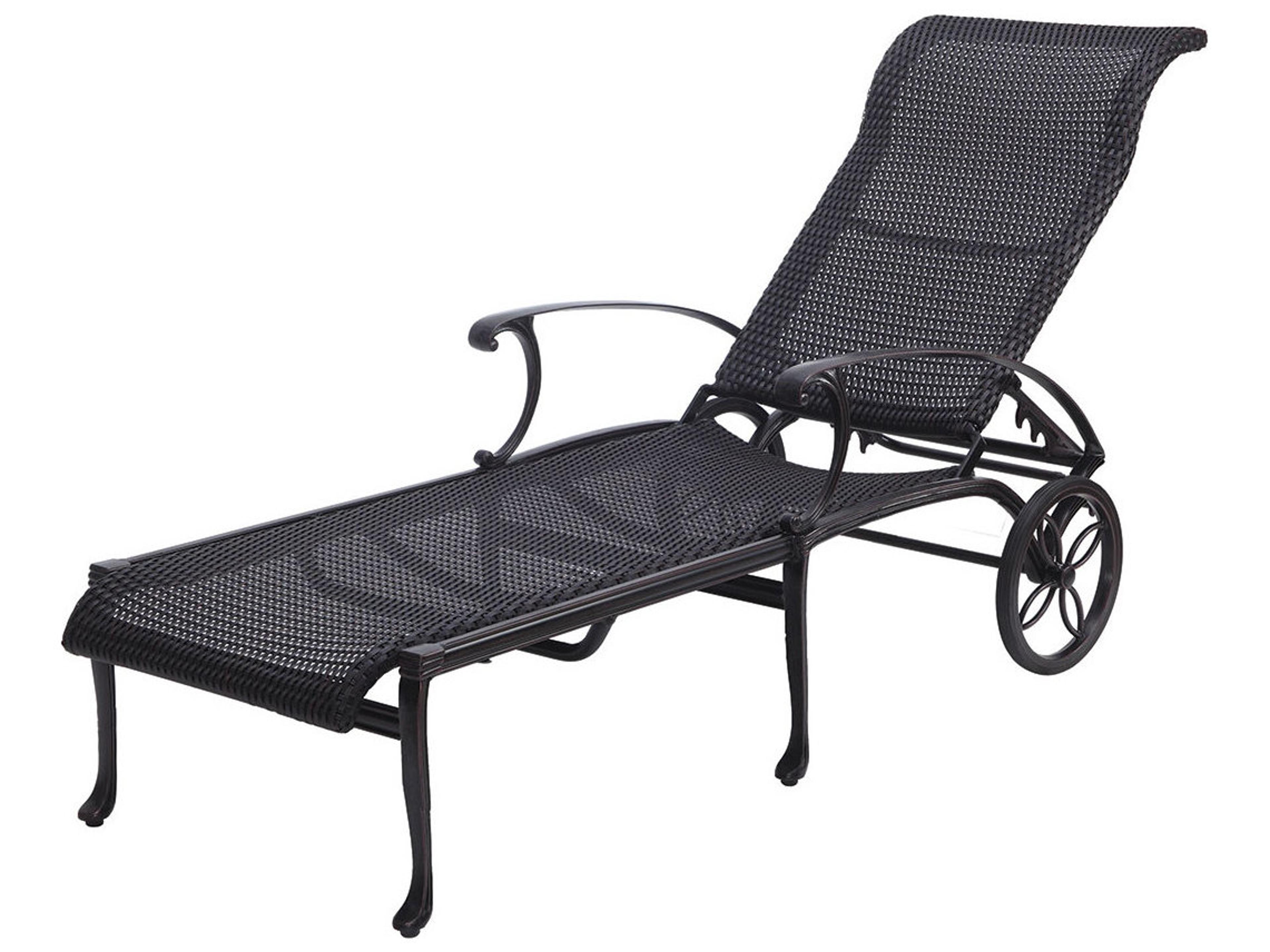 Michigan Woven Cast Aluminum Patio Chaise Lounge
