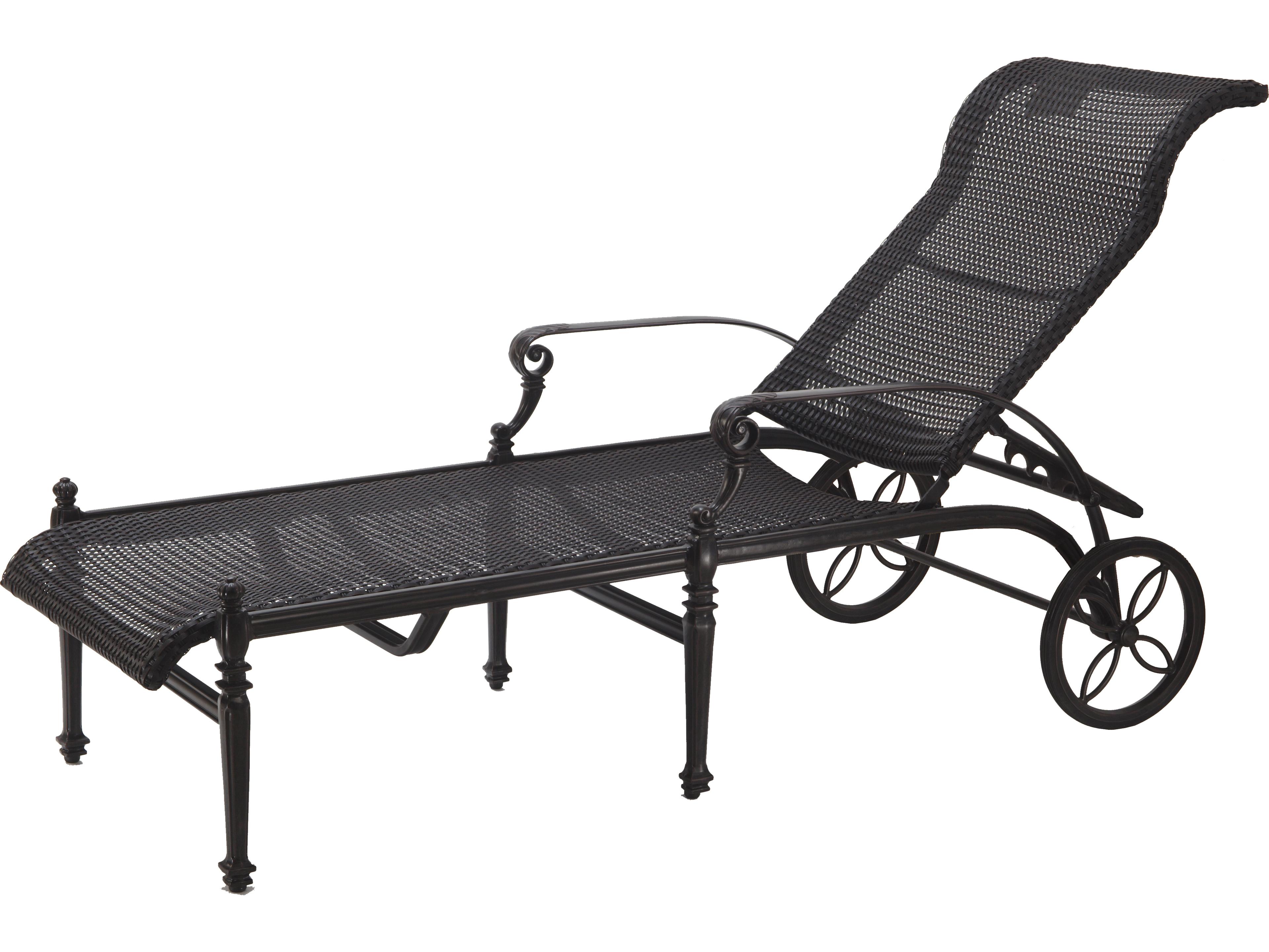 Grand Terrace Woven Cast Aluminum Outdoor Patio Chaise Lounge