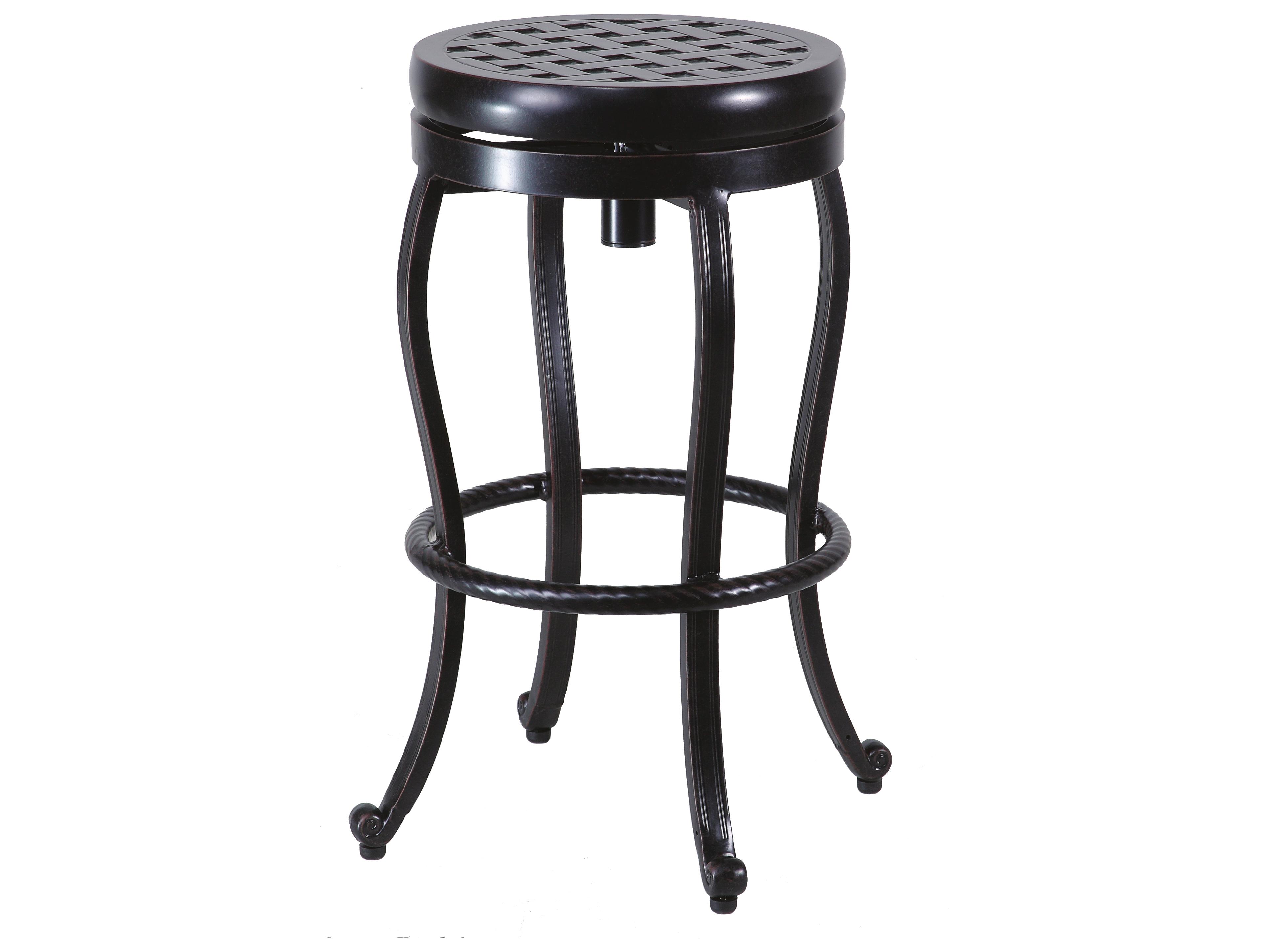 Cast Aluminum Backless Swivel Outdoor Patio Bar Stool