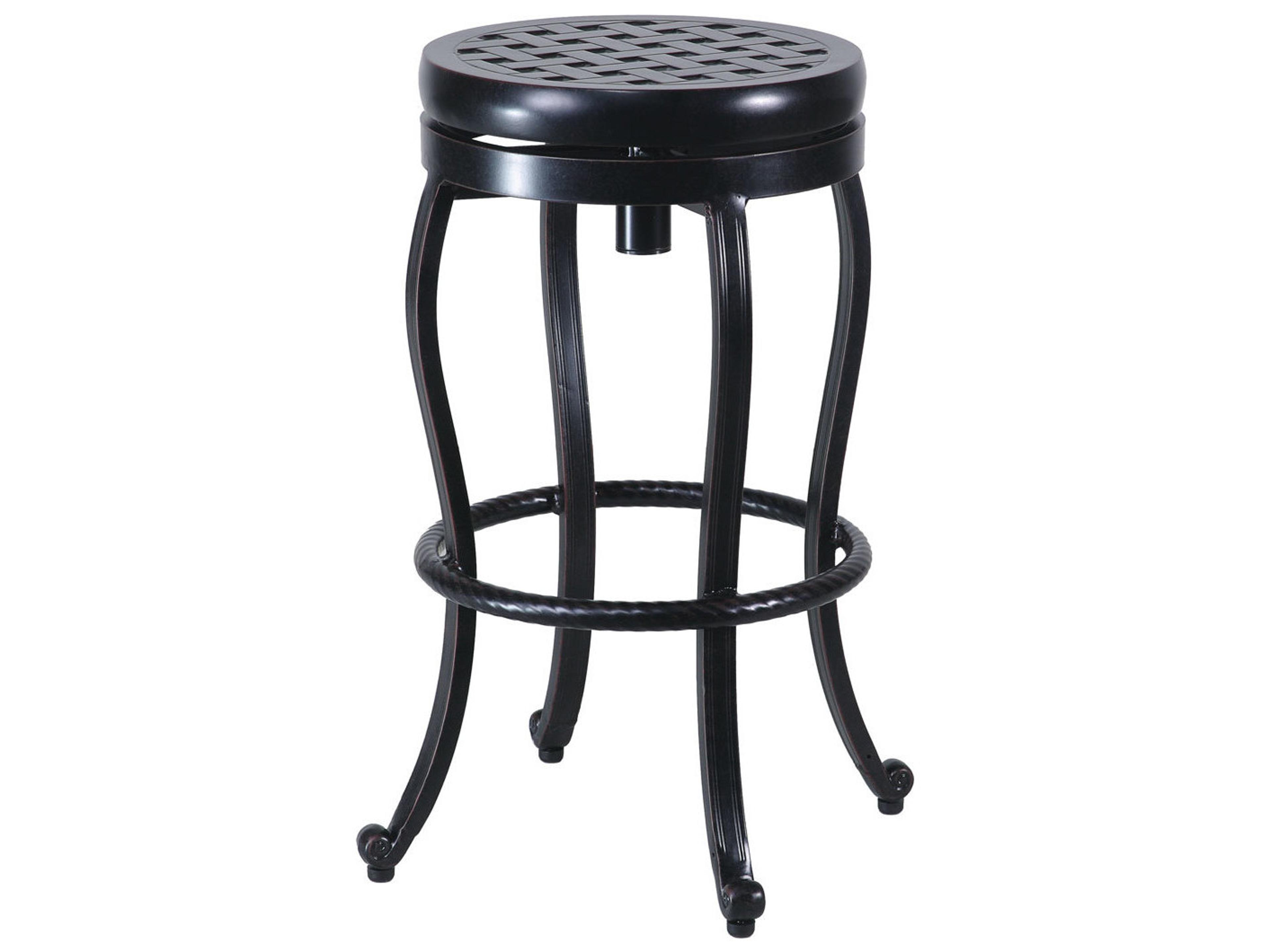 Cast Aluminum Backless Swivel Outdoor Patio Bar Stool