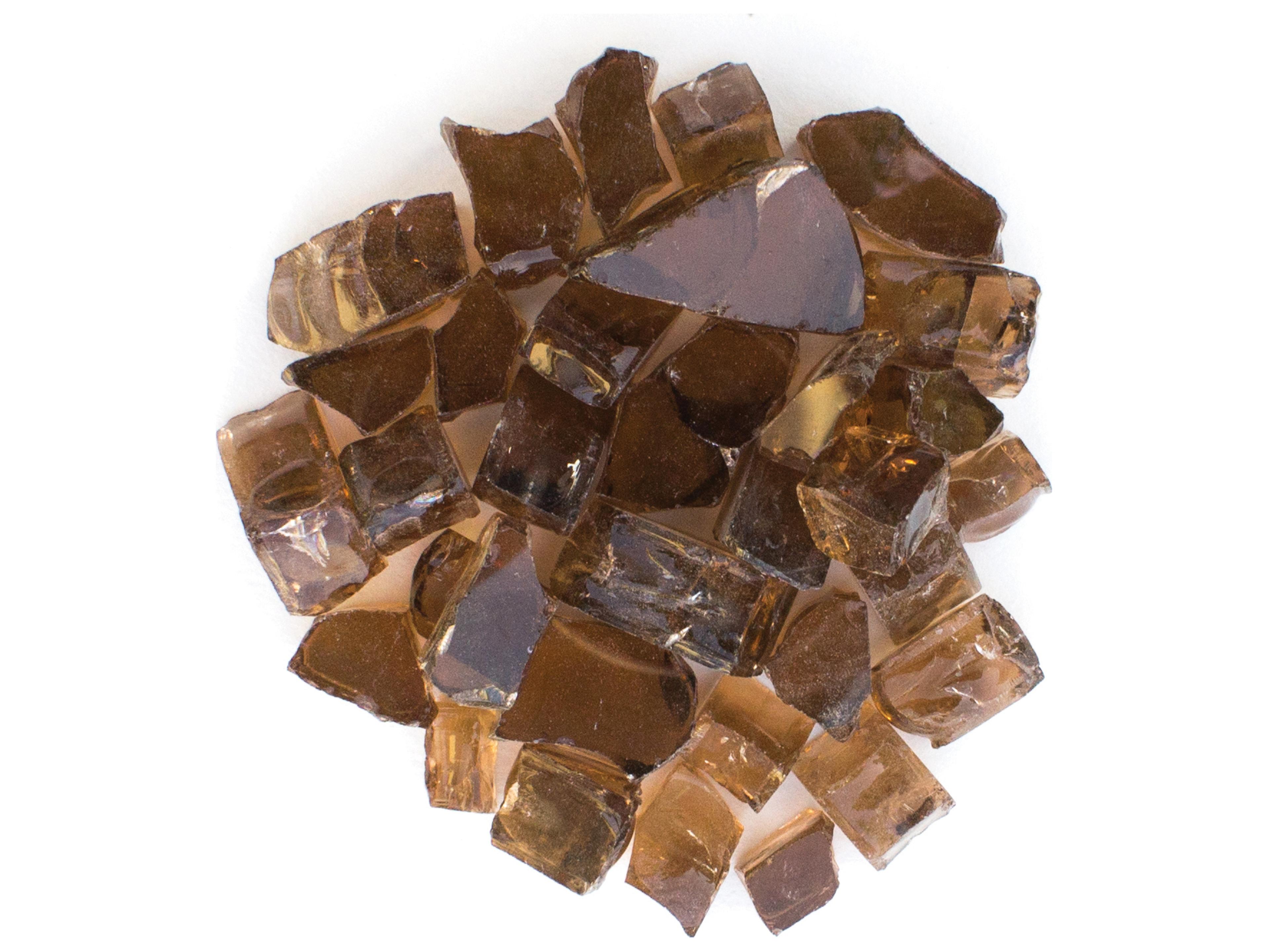 Gas Fire Pit Accessories Tempered Fire Glass - Bronze