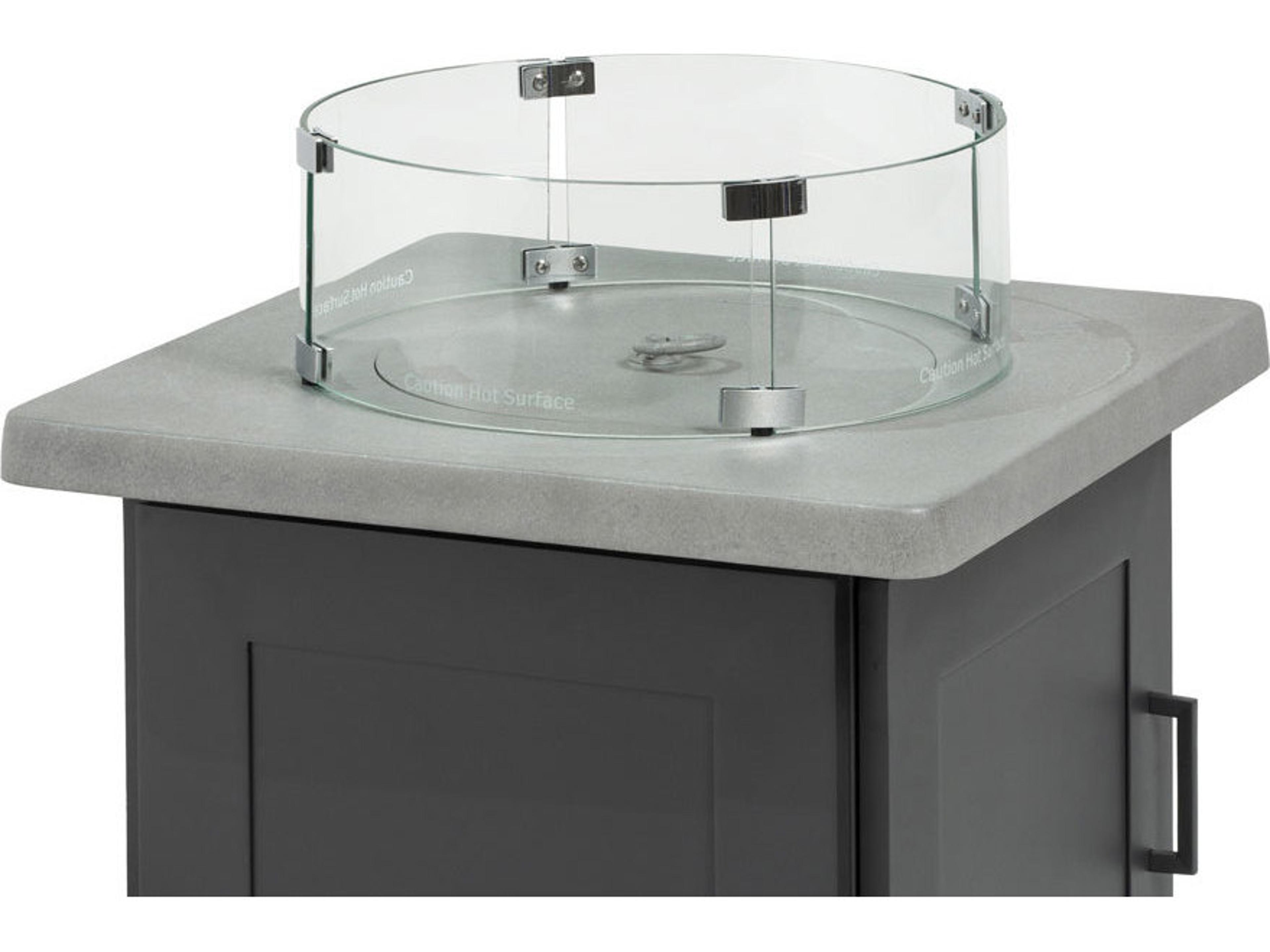 Glass 18'' Round Wind Screen