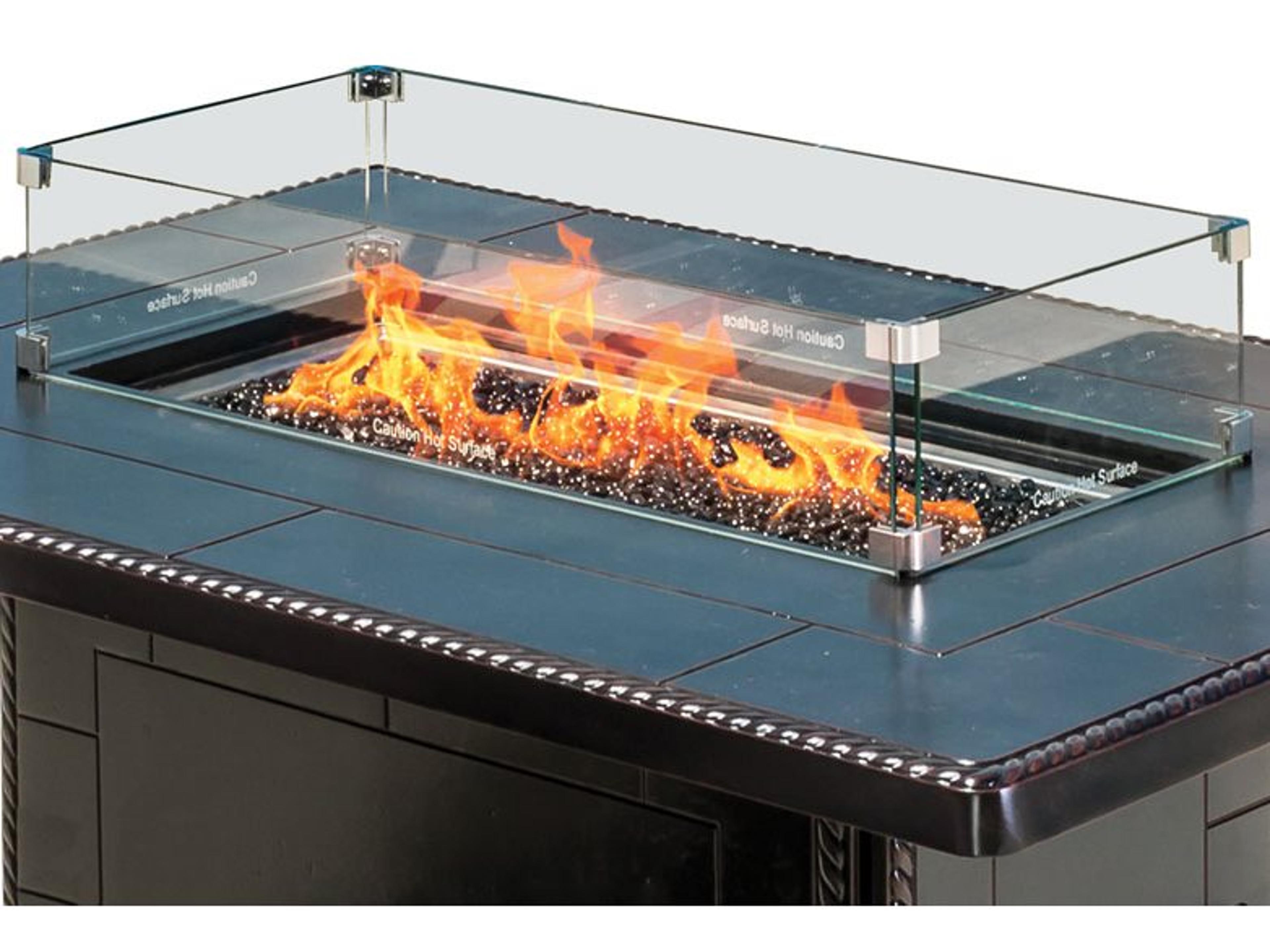 Rectangular Fire Pit Top Wind Screen