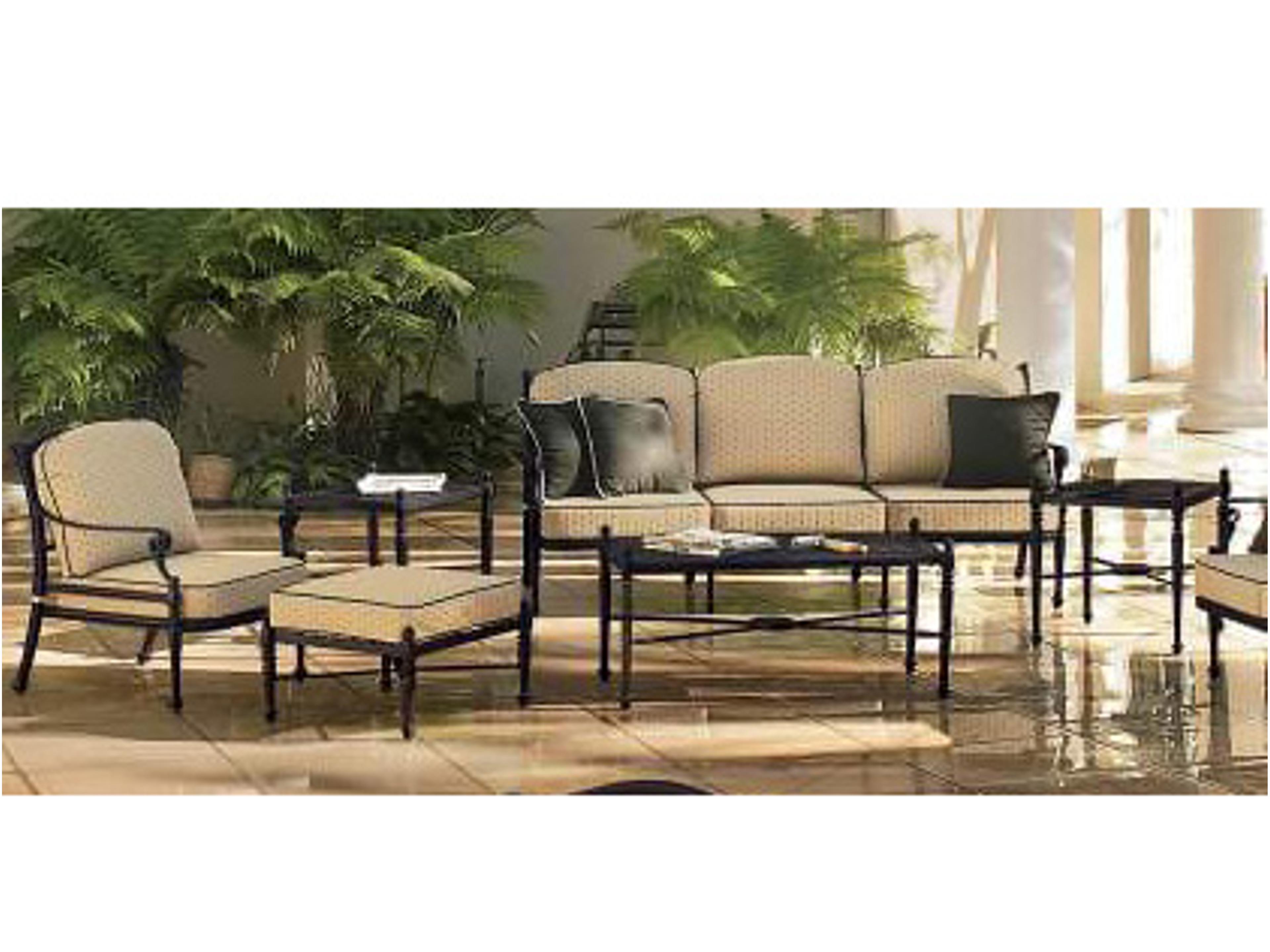 Grand Terrace Cushion Cast Aluminum Patio Lounge Set