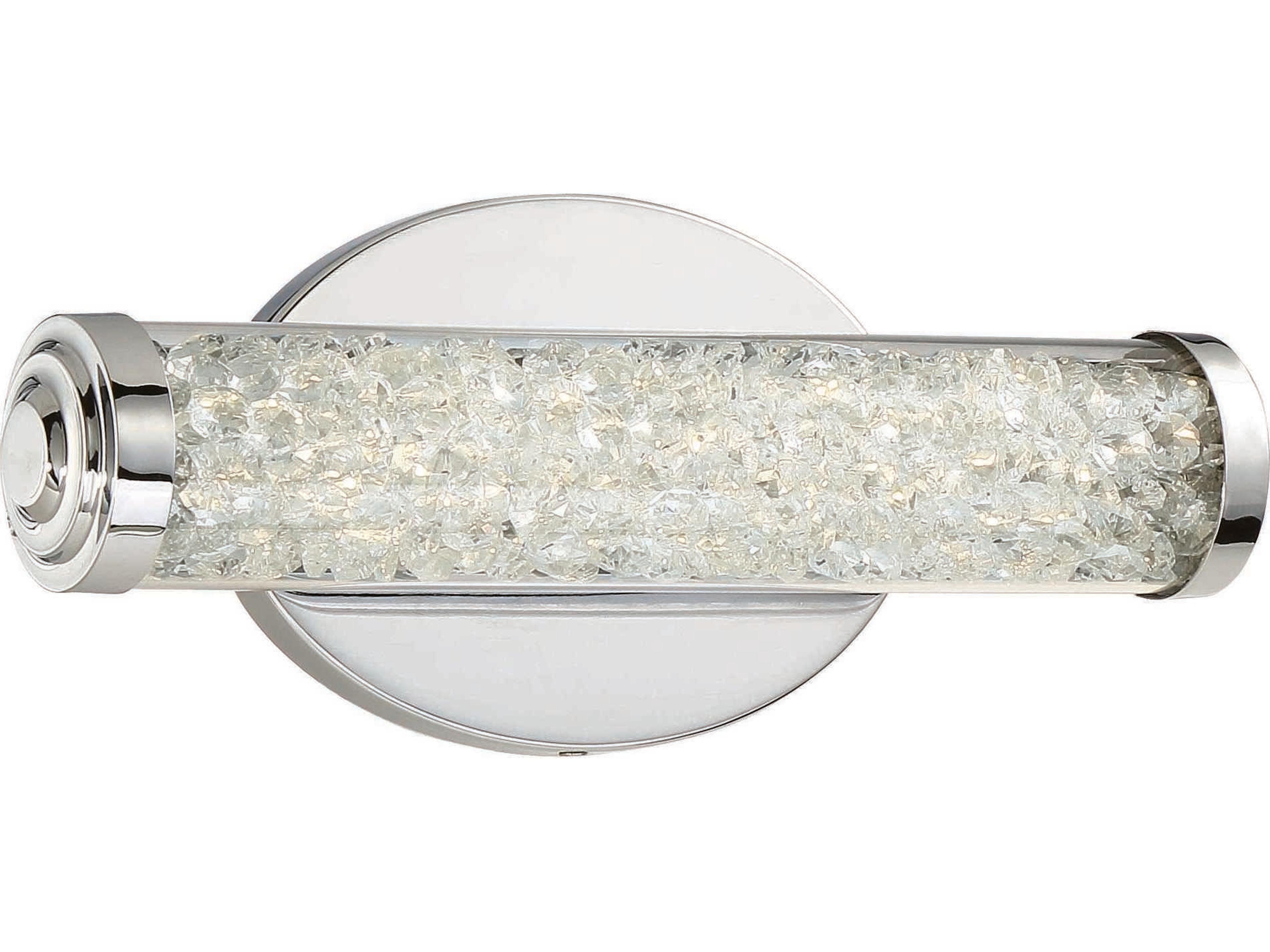 Diamonds 1-Light Chrome Glass LED Vanity Light