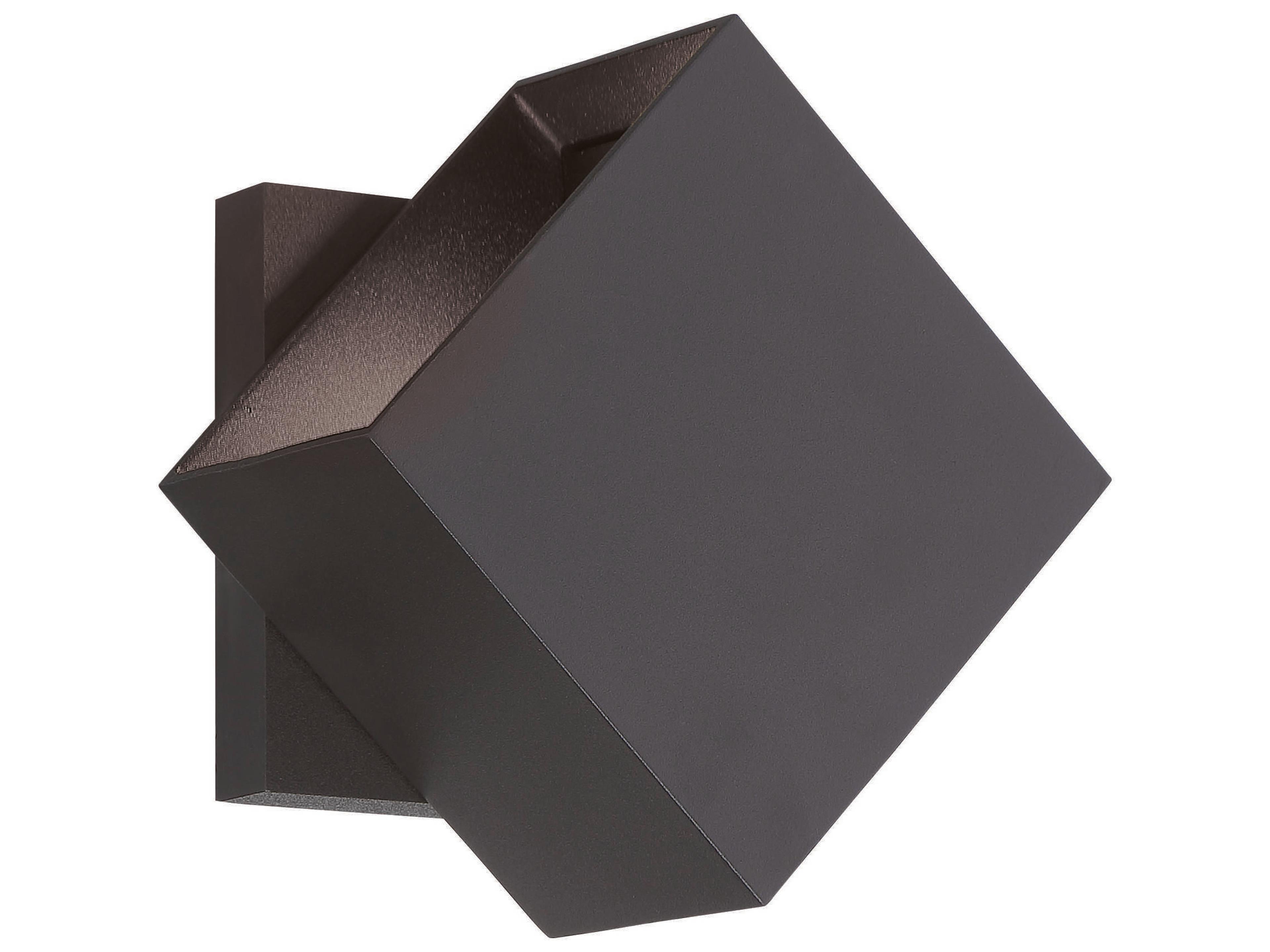 George Kovacs Revolve Black 2 - Light Glass LED Outdoor Wall Light