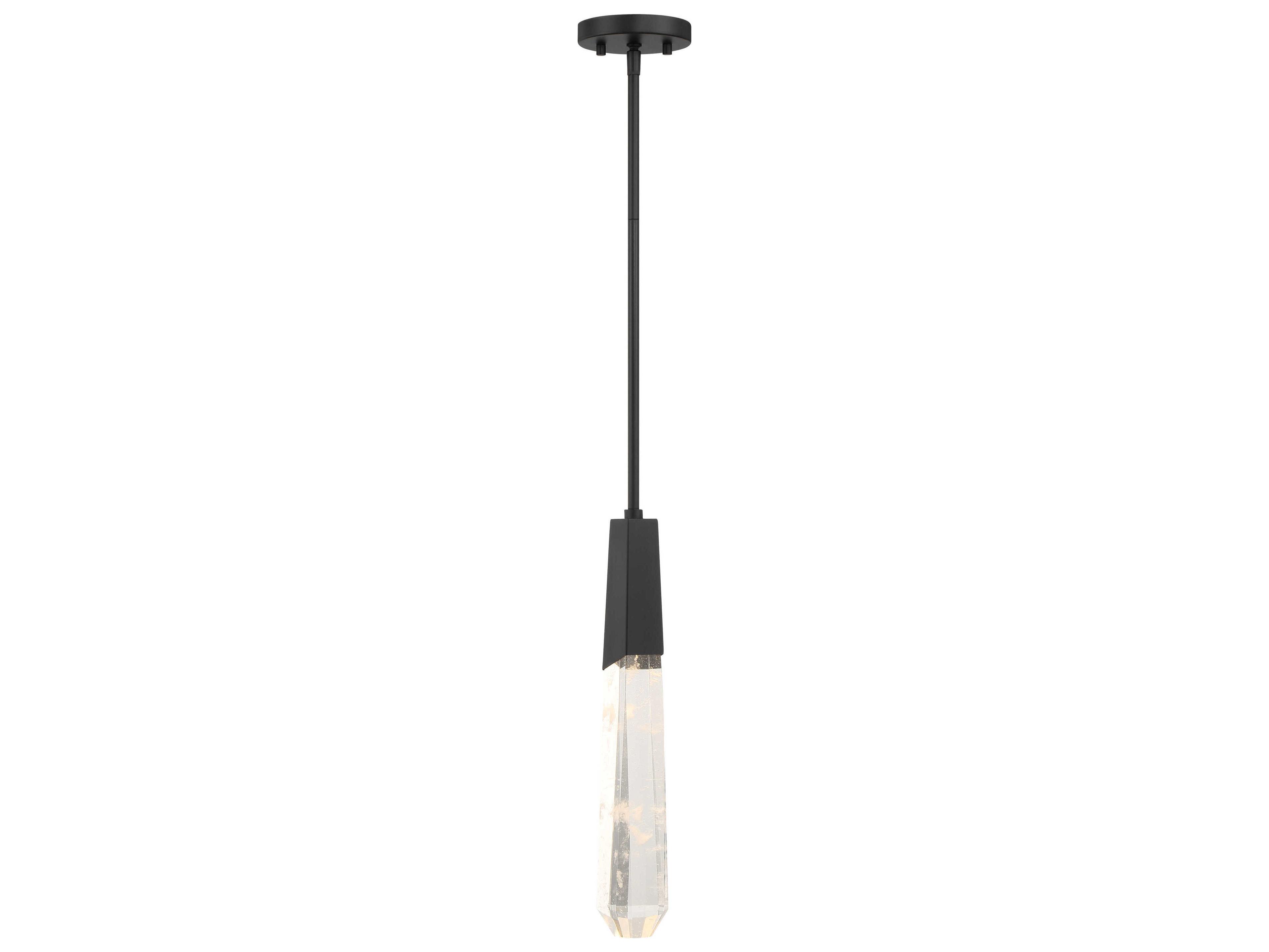 George Kovacs Drifting Droplets 1-Light Coal Black Cylinder Mini Pendant