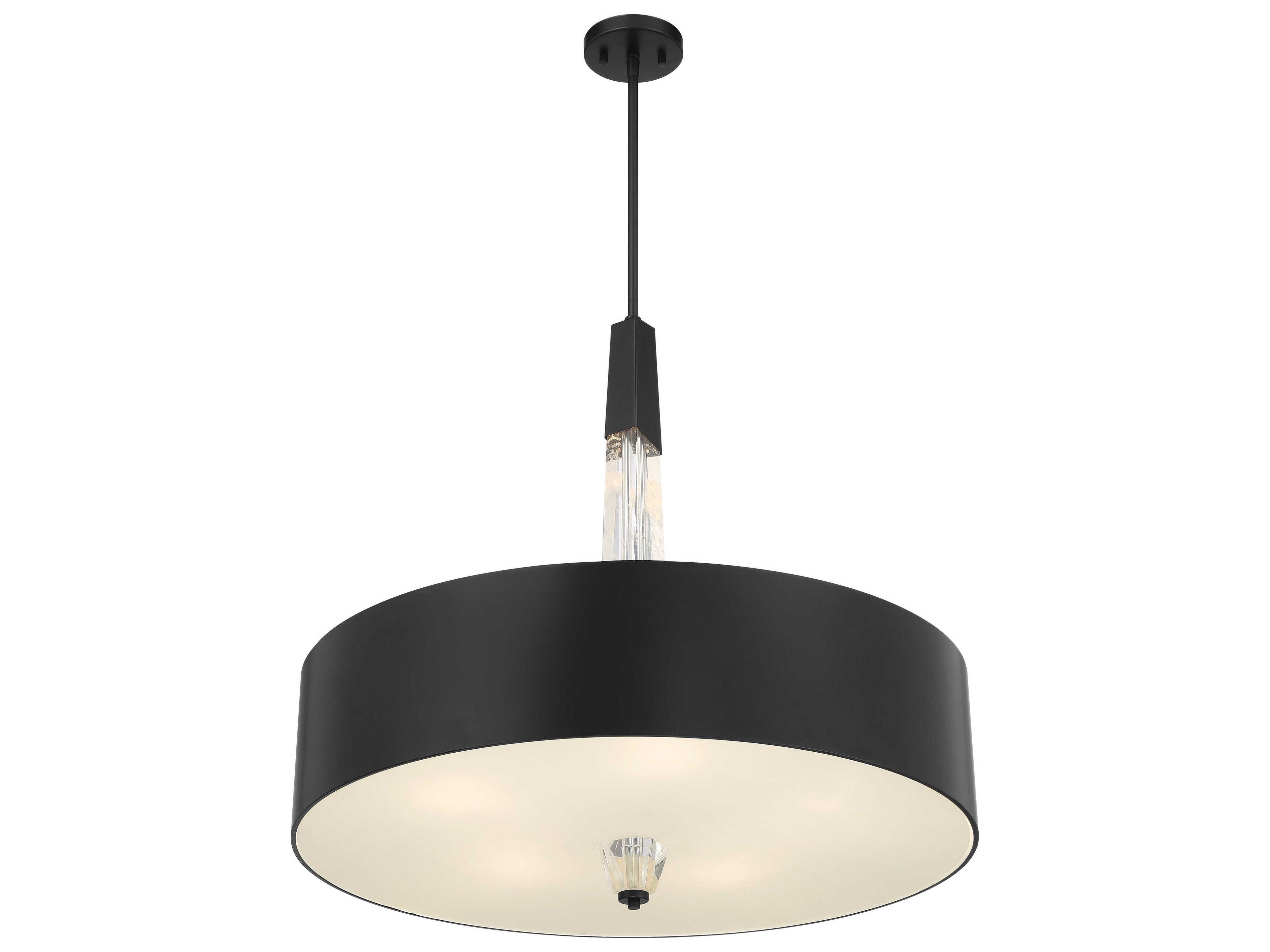 George Kovacs Drifting Droplets 1-Light Coal Black Round Pendant