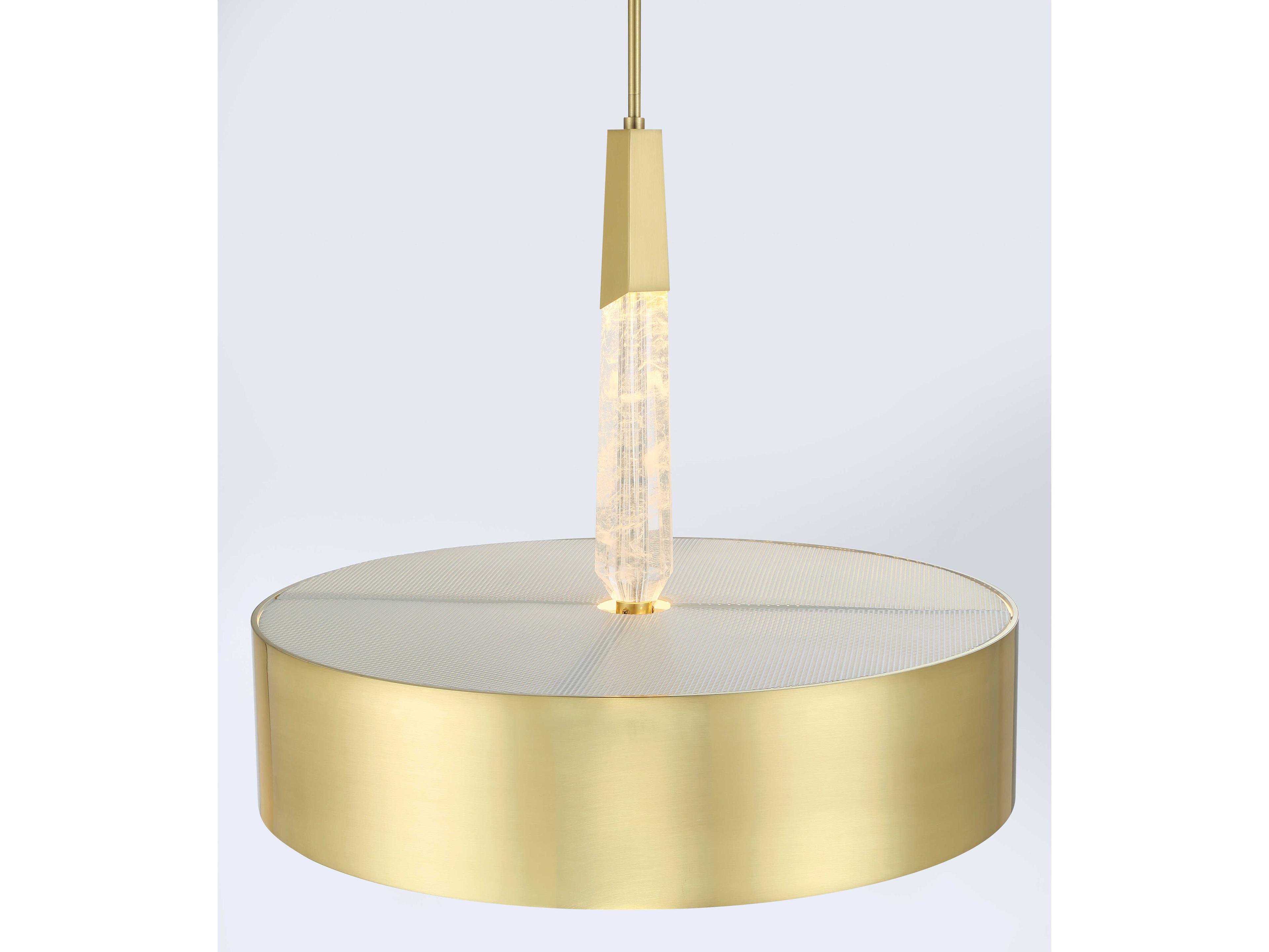 George Kovacs Drifting Droplets 1-Light Brushed Brass Round Pendant