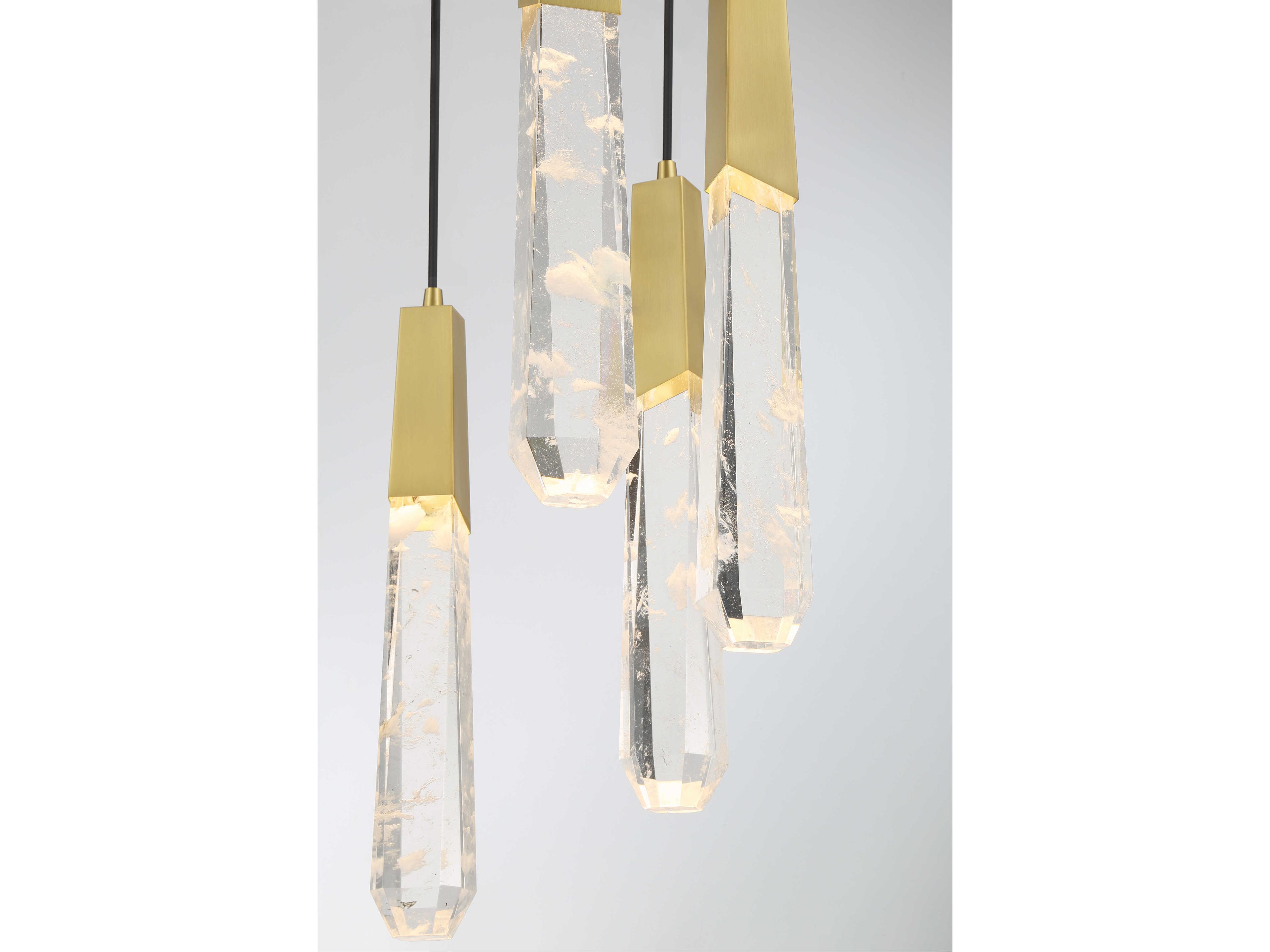 George Kovacs Drifting Droplets 7-Light Brushed Brass Linear Pendant