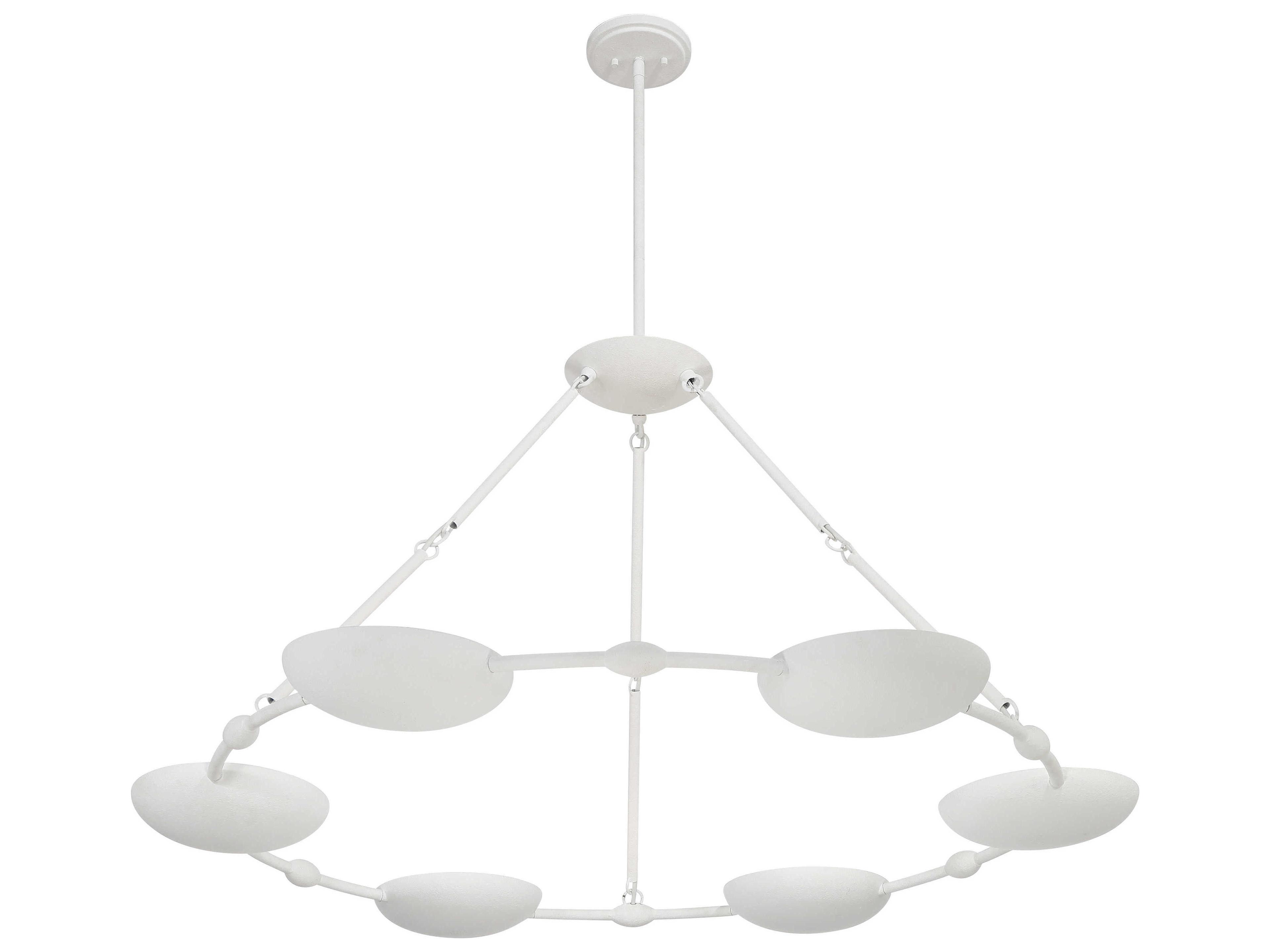 George Kovacs Undertas 6-Light Piastra Plaster White Bowl Chandelier