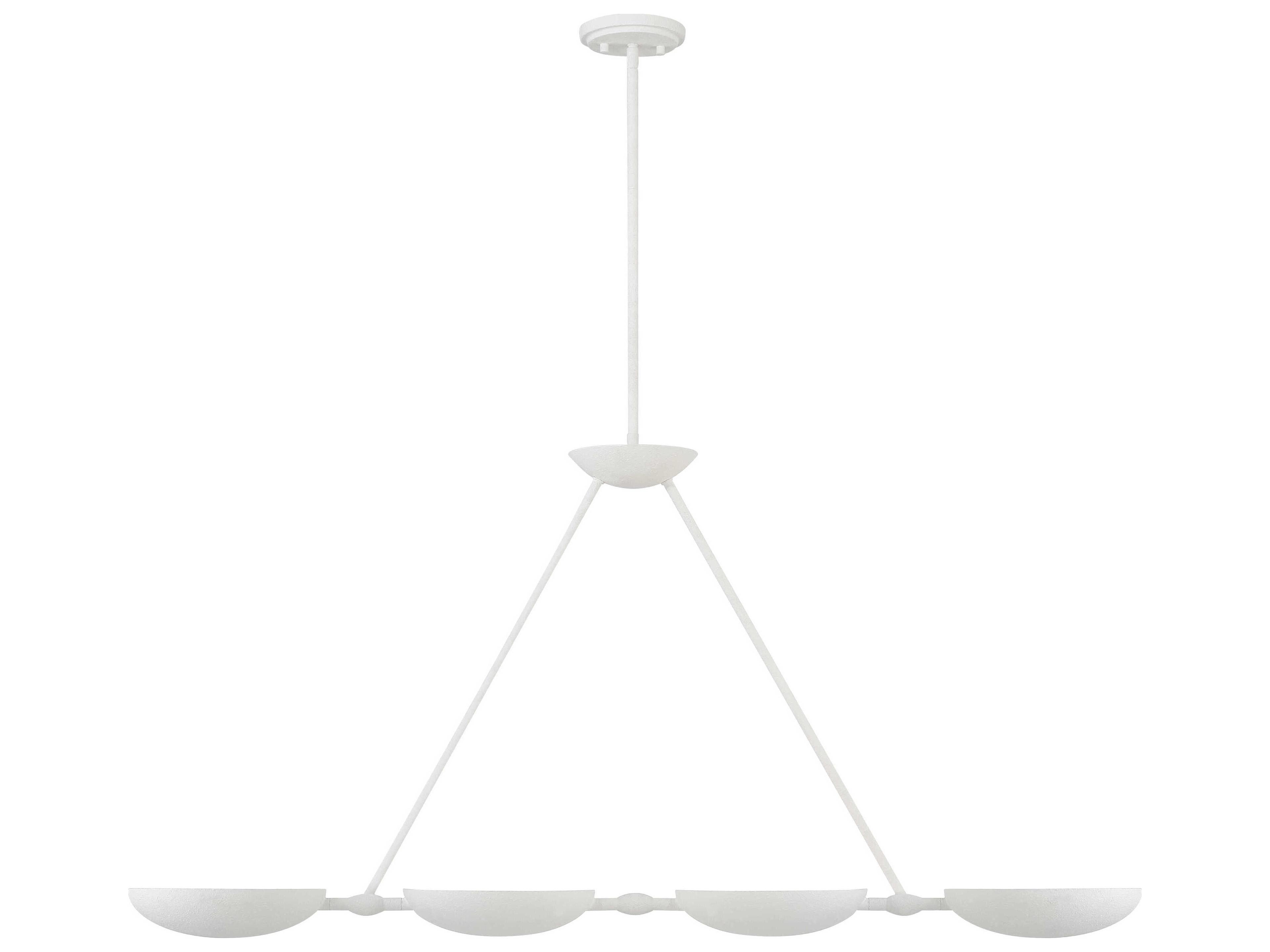 George Kovacs Undertas 4-Light Piastra Plaster White Bowl Island Pendant