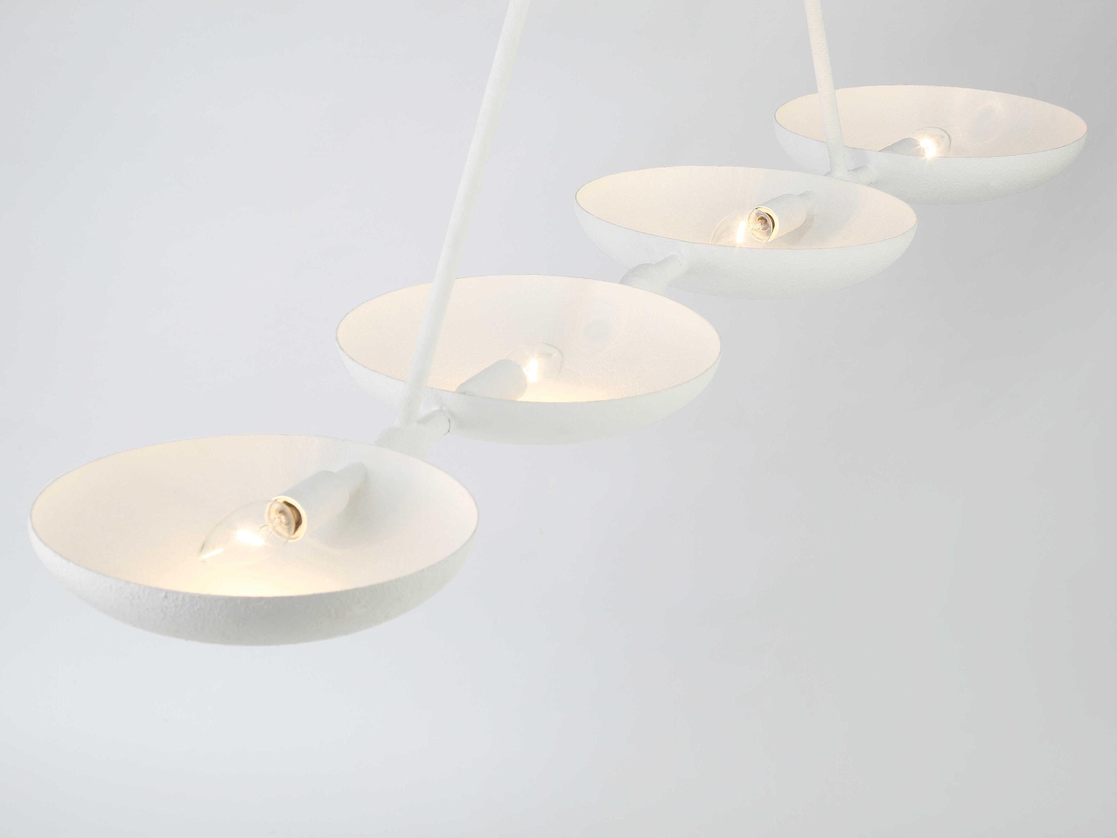 George Kovacs Undertas 4-Light Piastra Plaster White Bowl Island Pendant