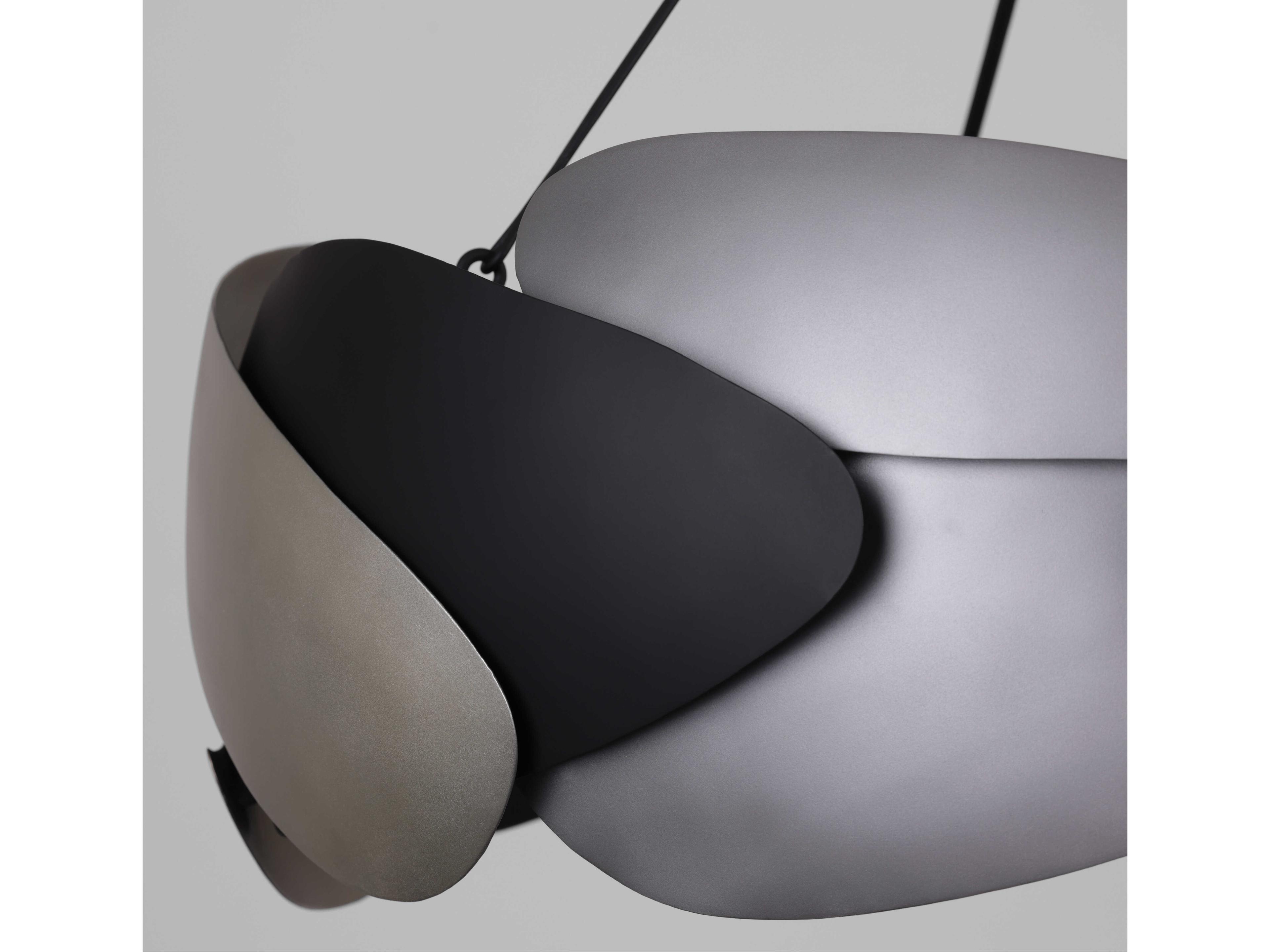 George Kovacs Metalo Misto 6-Light Coal Atlas Midnight Silver Black Pendant