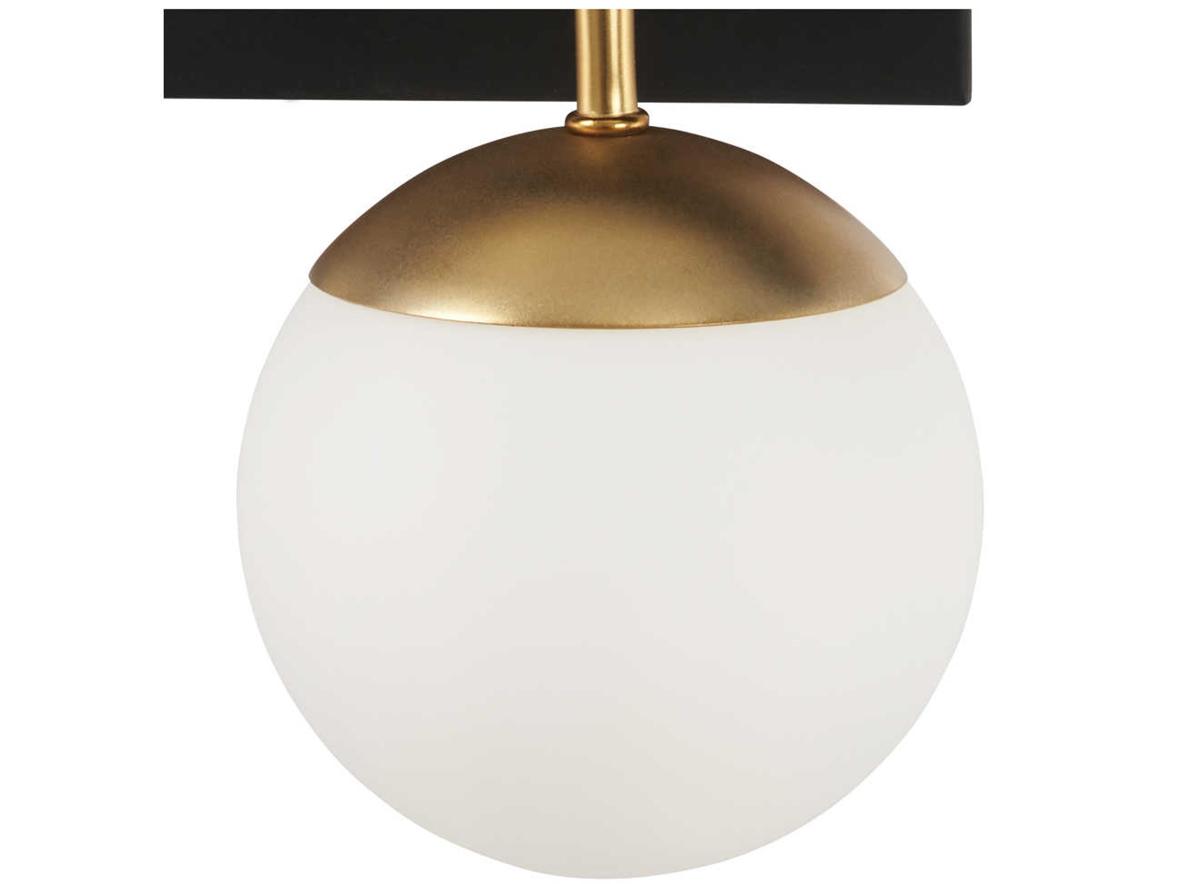 George Kovacs Alluria 3-Light Weathered Black Autumn Gold Glass Wall Sconce