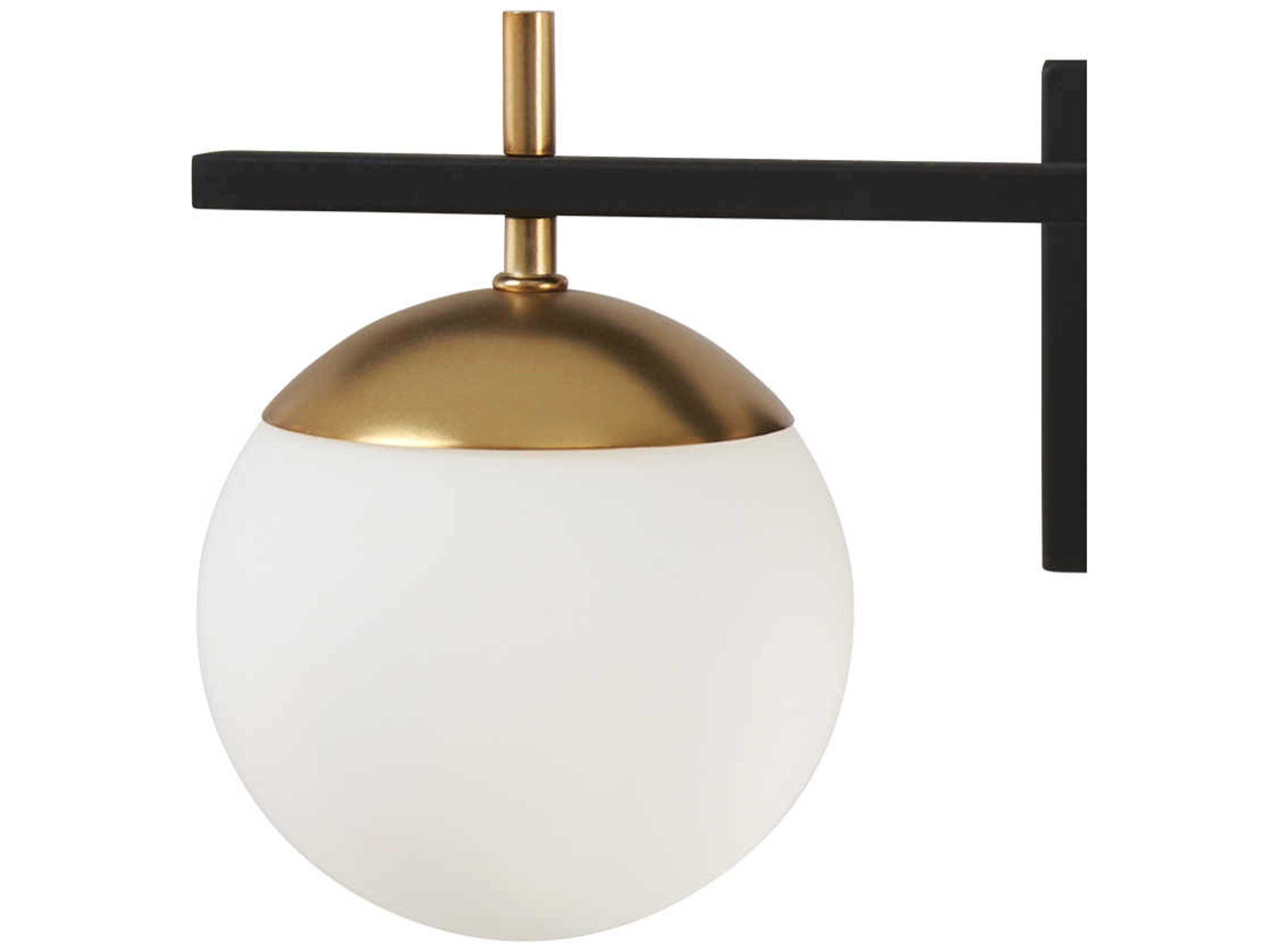 George Kovacs Alluria 4-Light Weathered Black Autumn Gold Glass Vanity Light