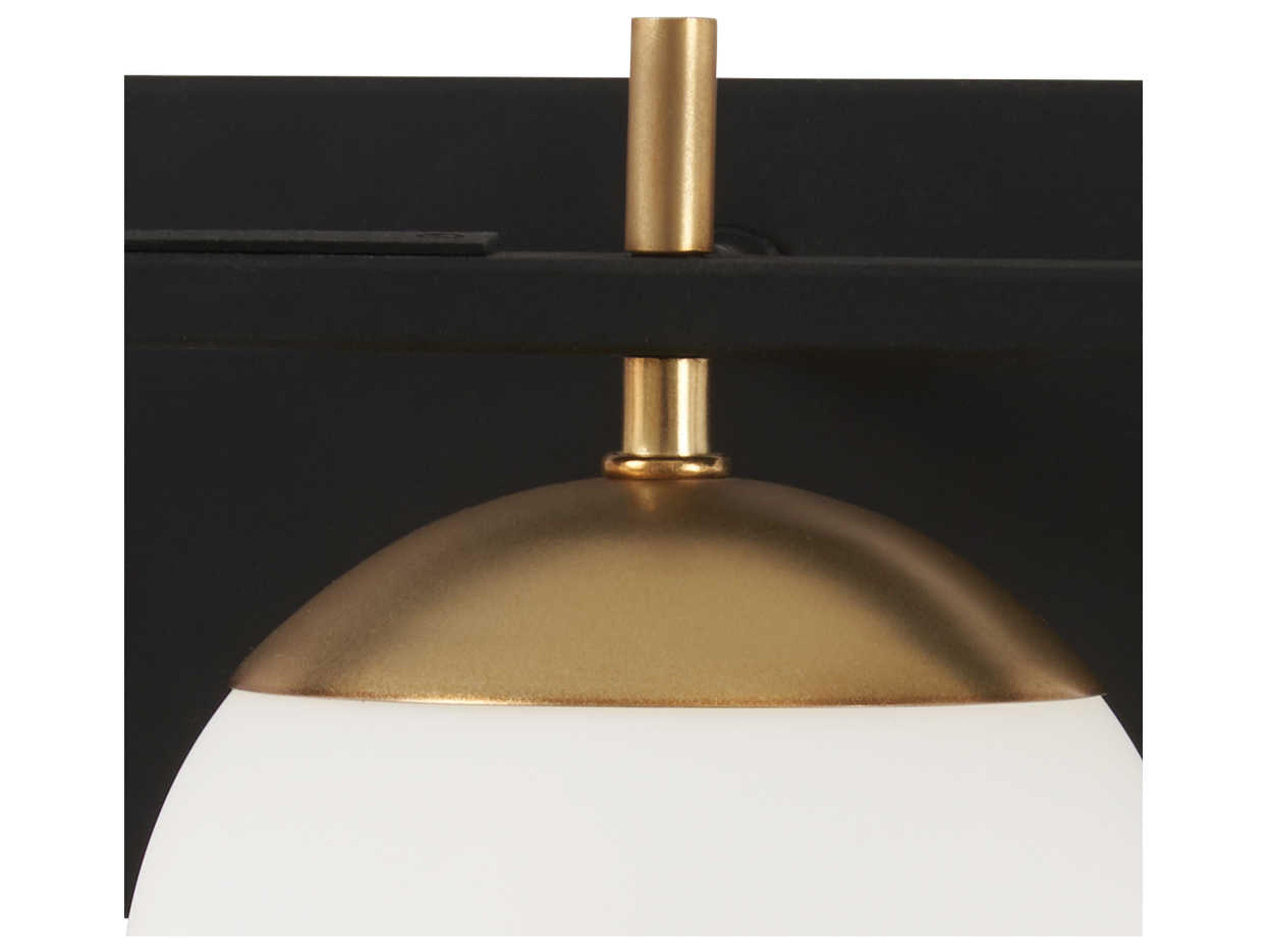 George Kovacs Alluria 4-Light Weathered Black Autumn Gold Glass Vanity Light