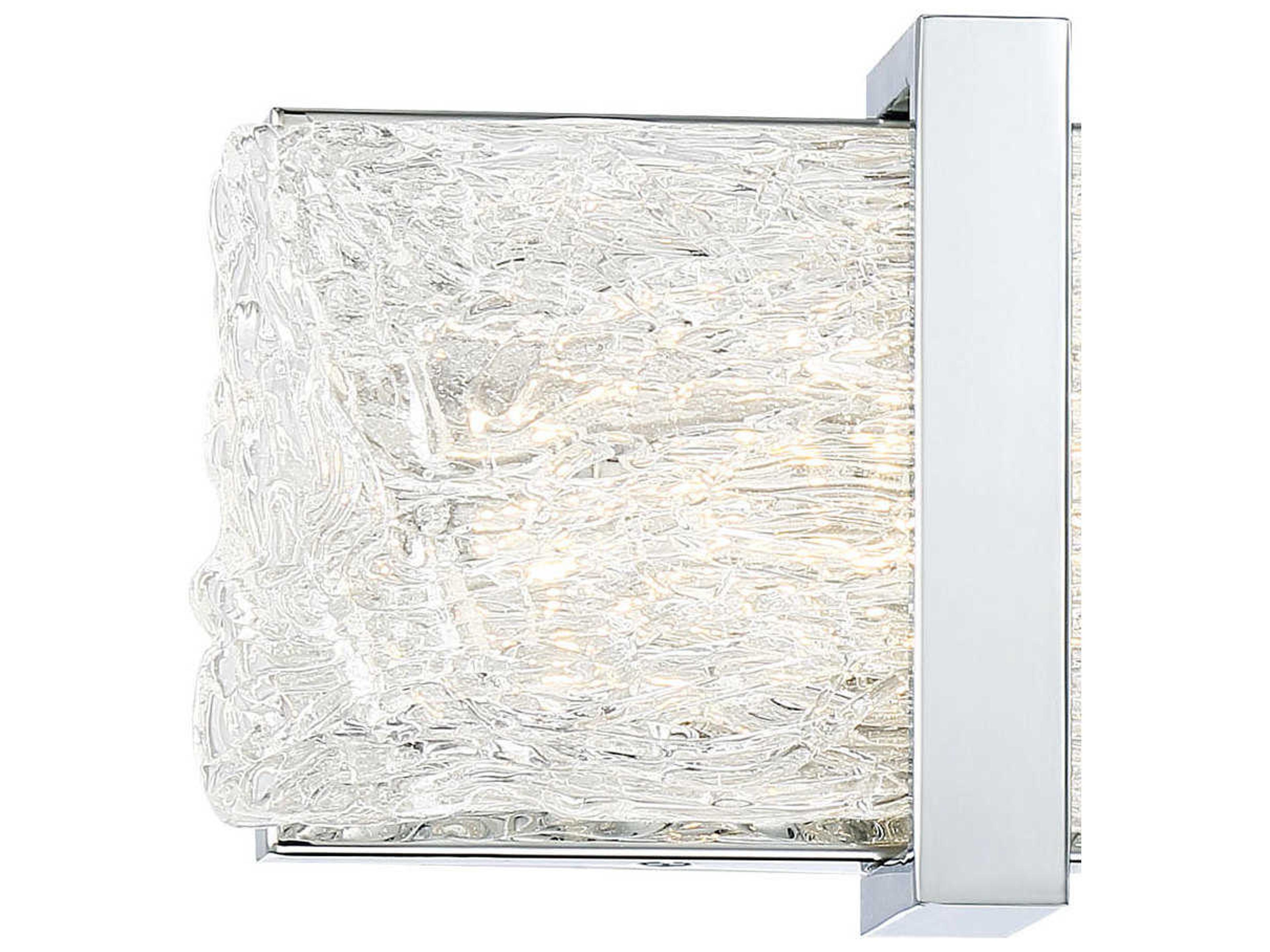 George Kovacs Forest Ice Ii 1-Light Chrome Glass LED Vanity Light