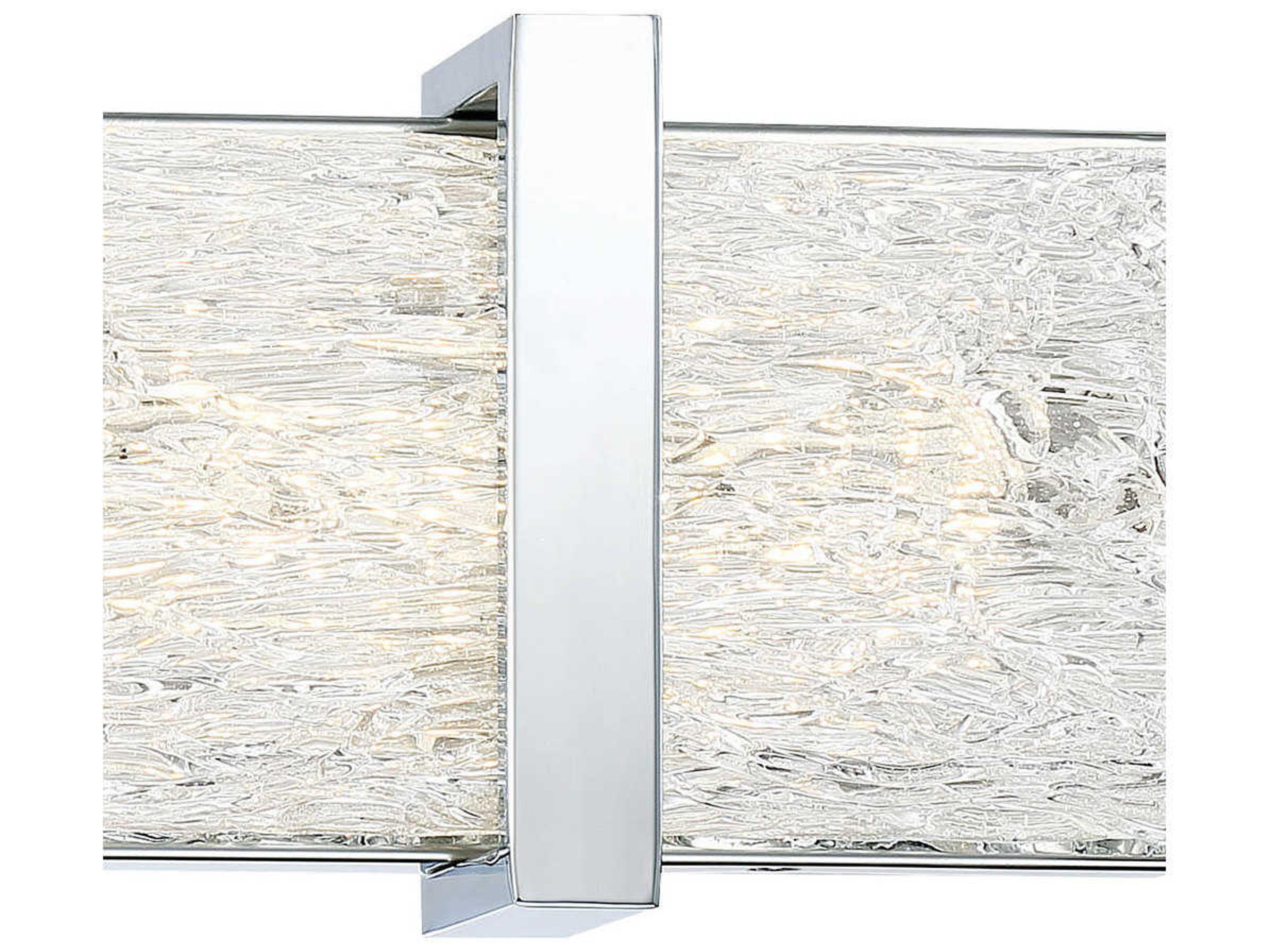 George Kovacs Forest Ice Ii 1-Light Chrome Glass LED Vanity Light