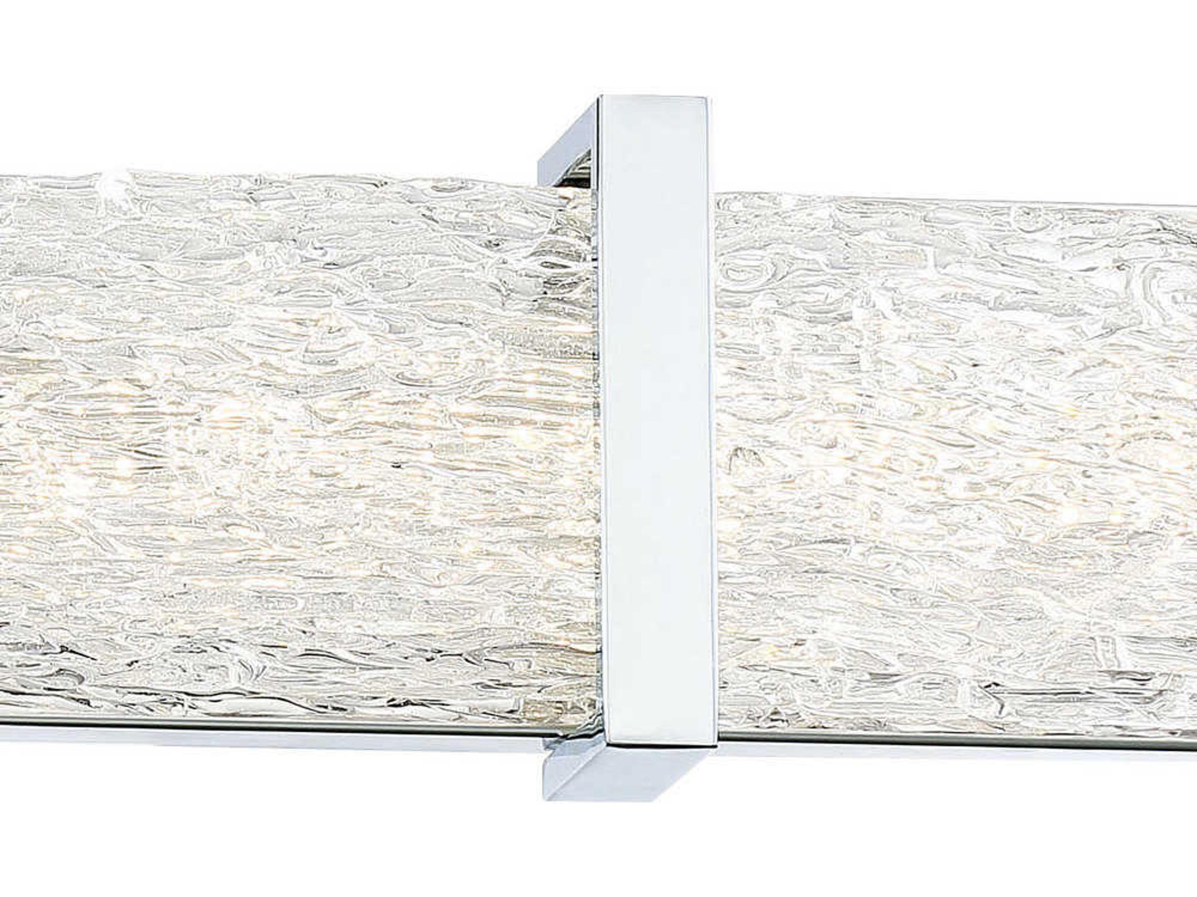 George Kovacs Forest Ice Ii 1-Light Chrome Glass LED Vanity Light