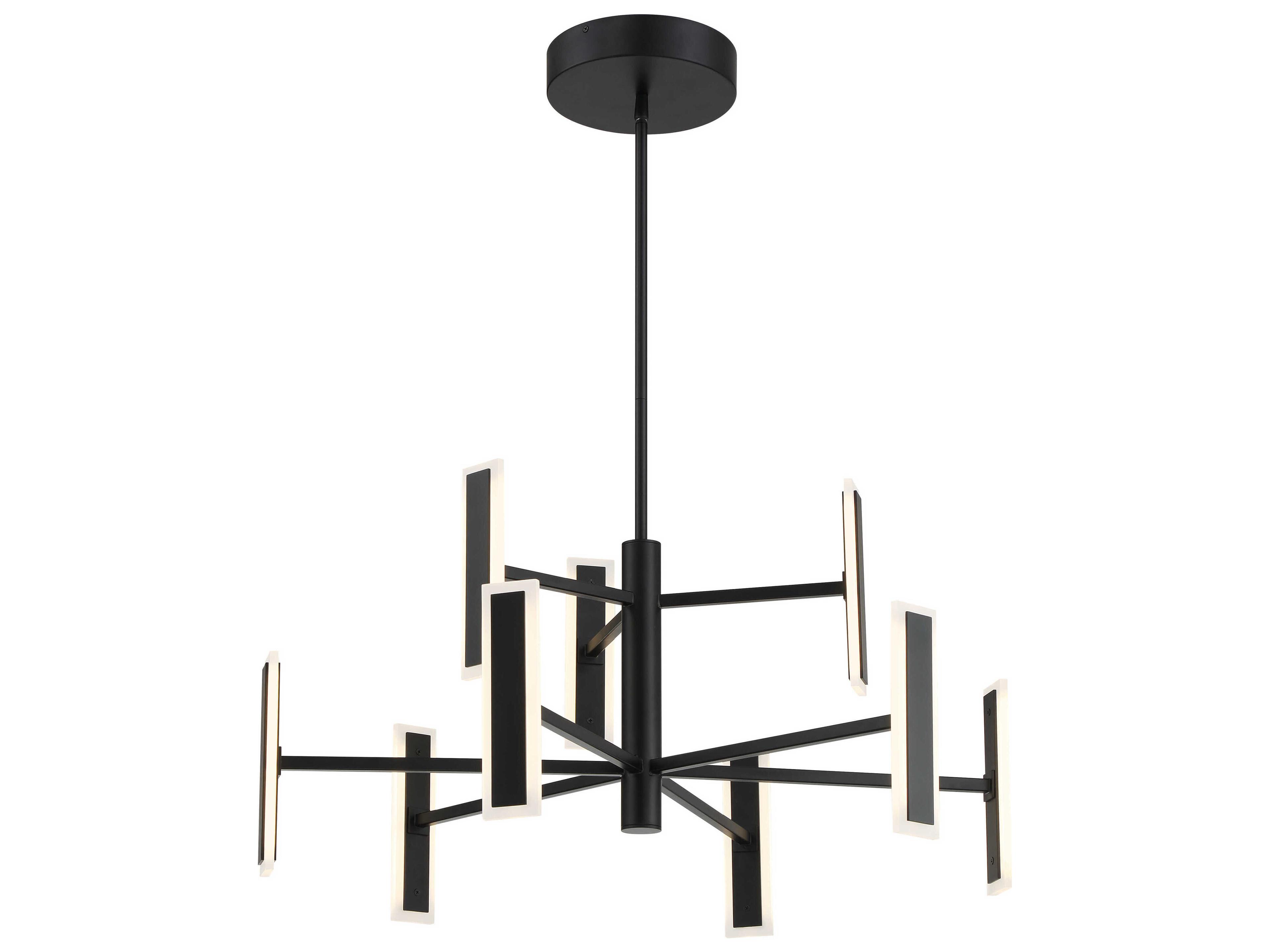 George Kovacs Edge 9-Light Coal Black Chandelier