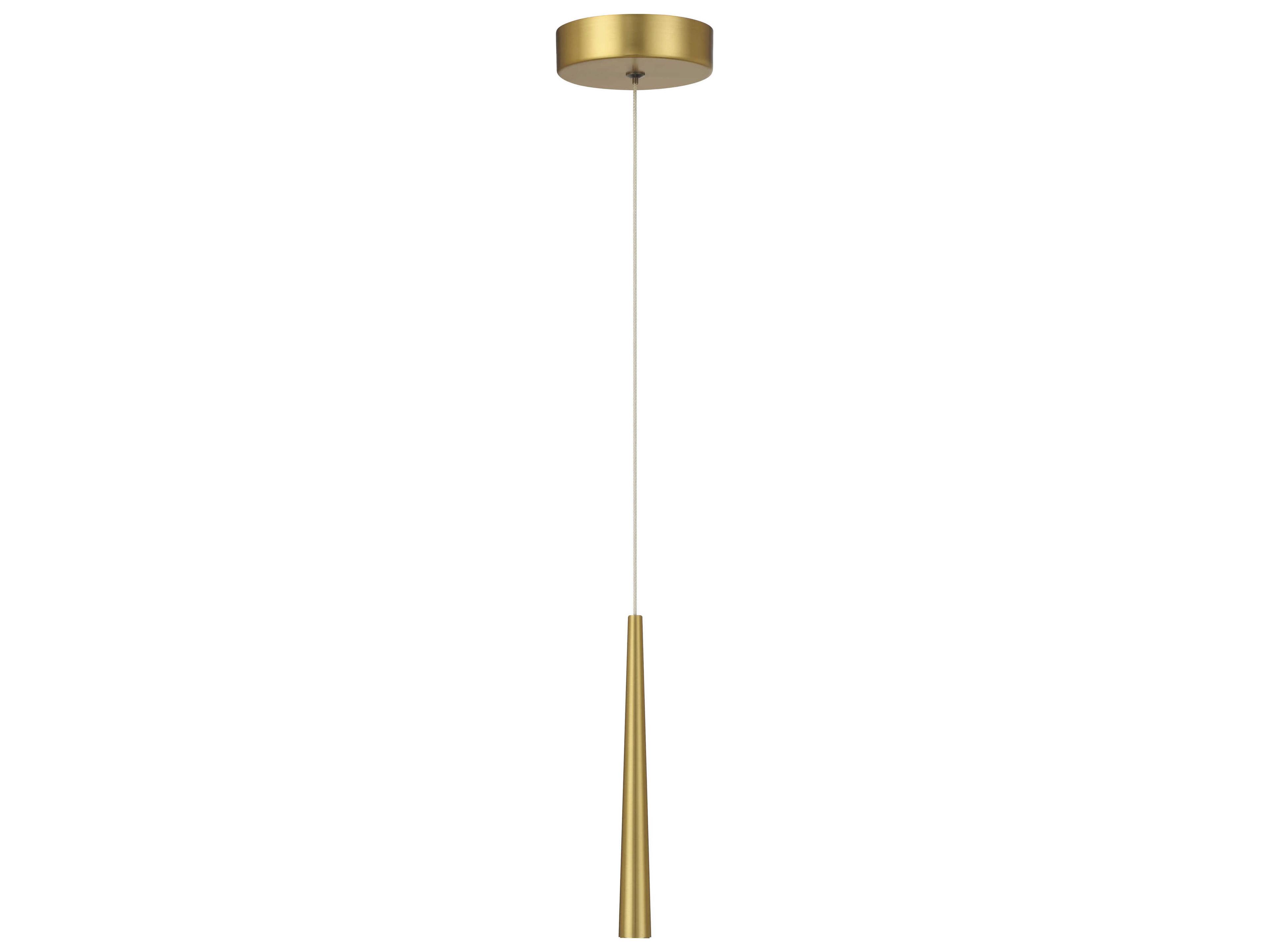 Stretch 1-Light Soft Brass Linear Mini Pendant