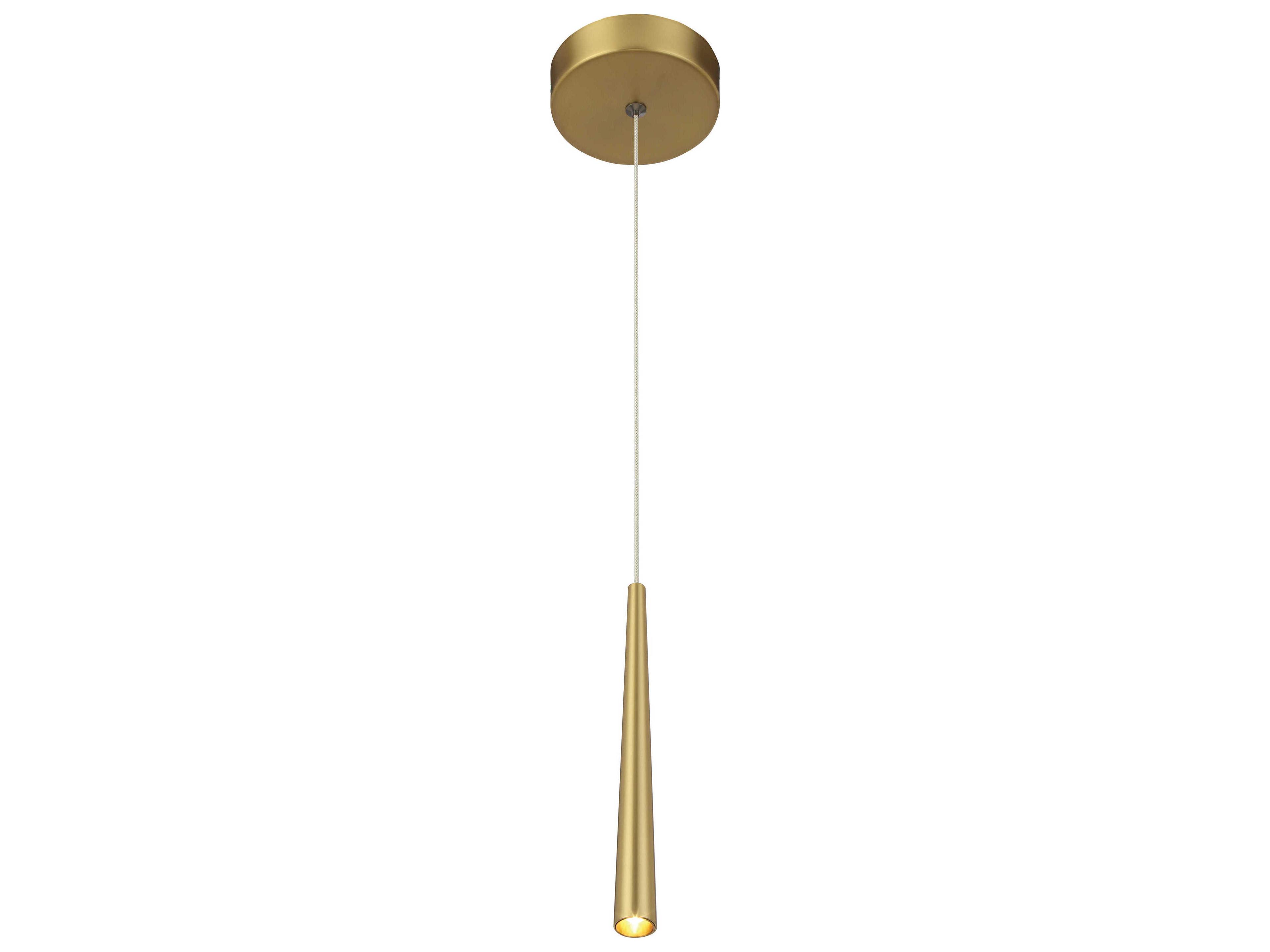 George Kovacs Stretch 1-Light Soft Brass Linear Mini Pendant